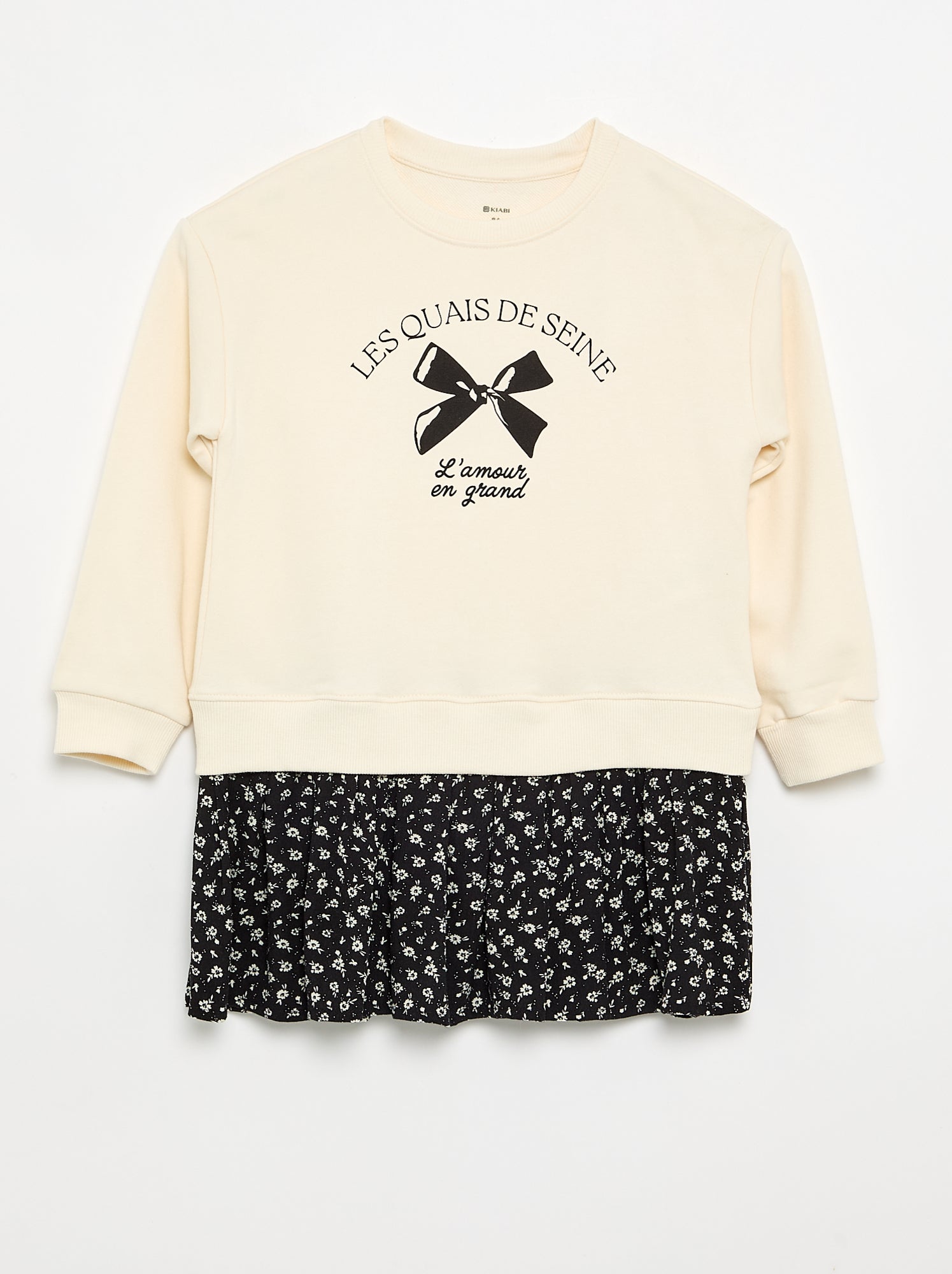 Robe 2 en 1 avec partie sweat-shirt - Blanc
