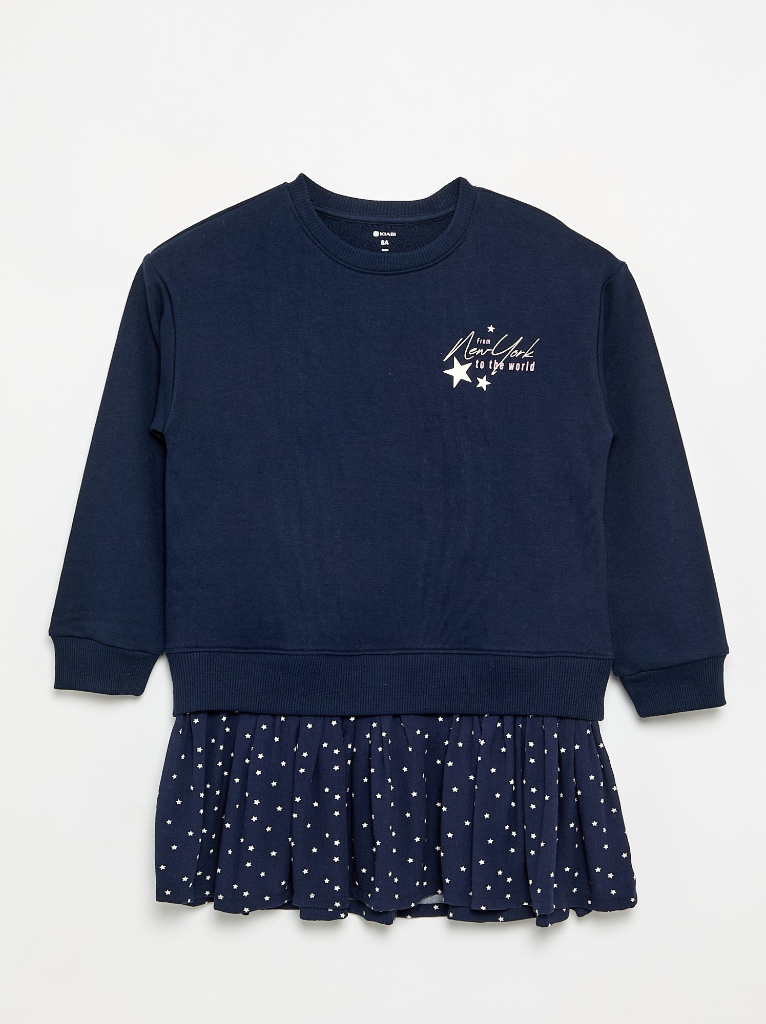 Robe 2 en 1 avec partie sweat-shirt - Bleu