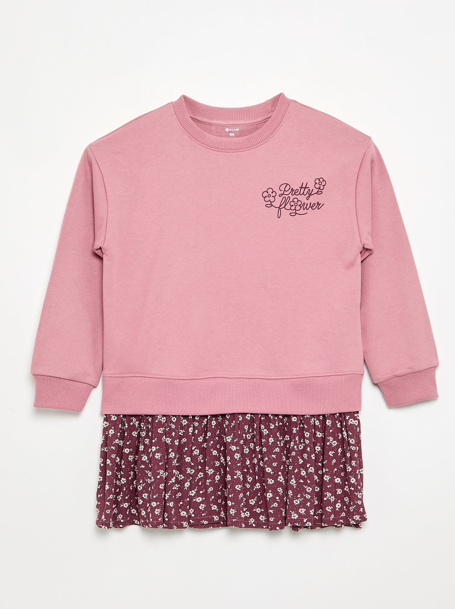 Robe 2 en 1 avec partie sweat-shirt - Violet