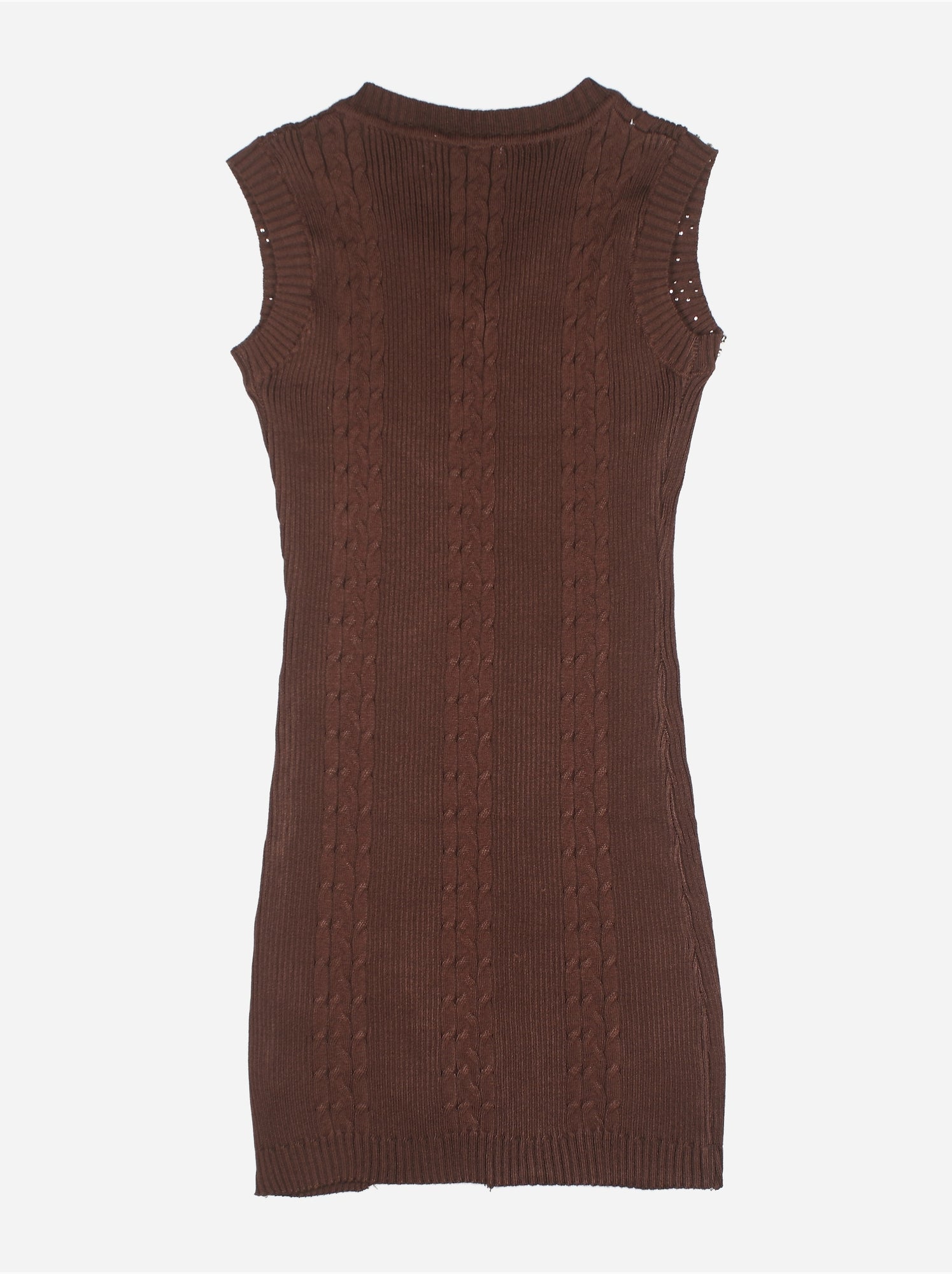 Robe à maille torsadée - Kids Star - Marron foncé