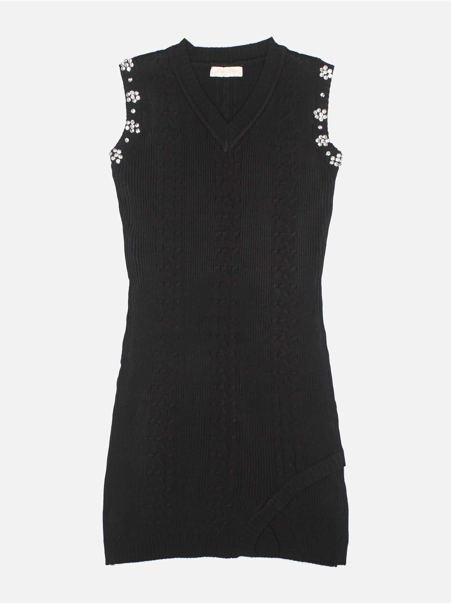Robe à maille torsadée - Kids Star - Noir