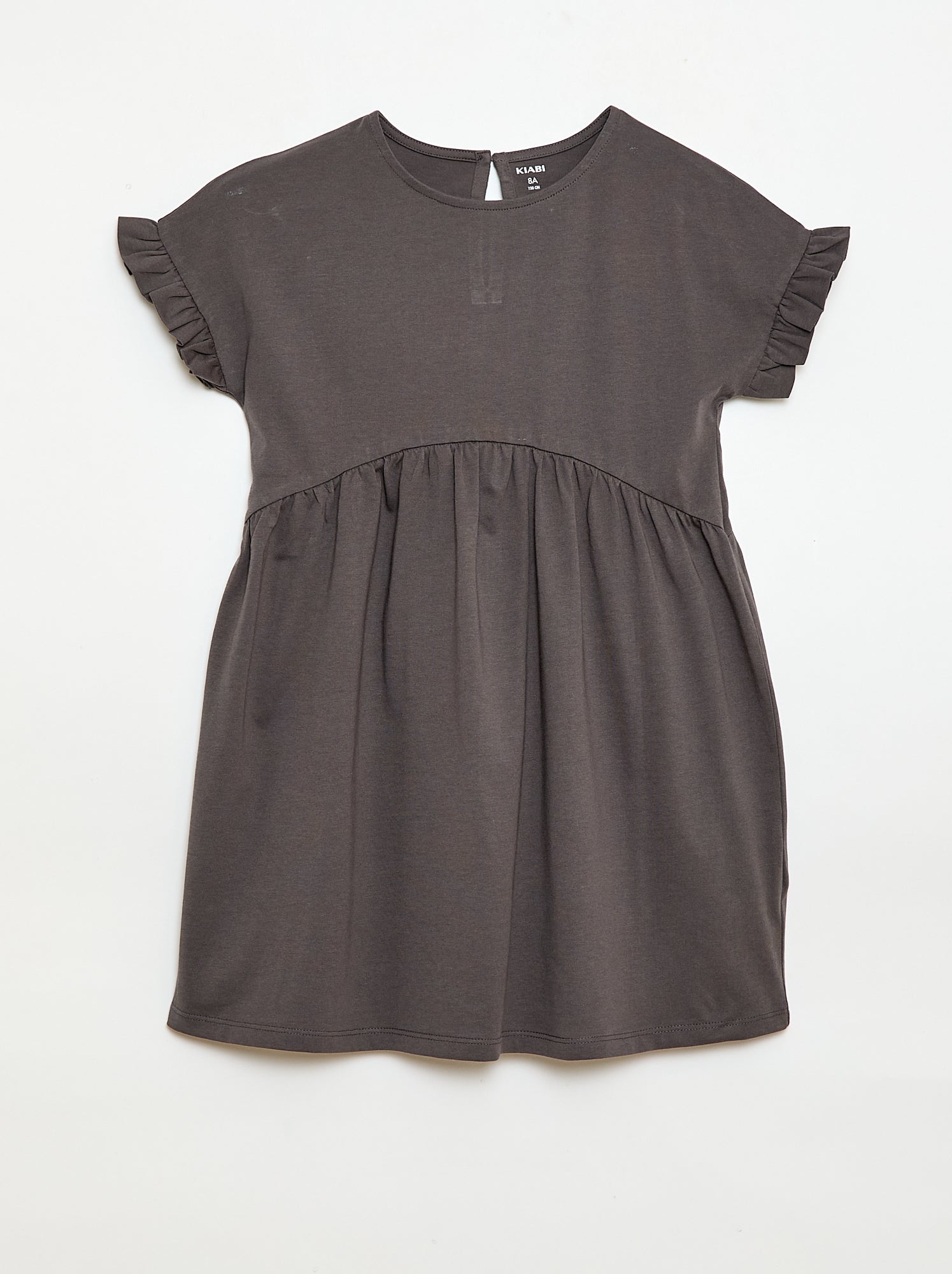 Robe à manches courtes en coton - Gris