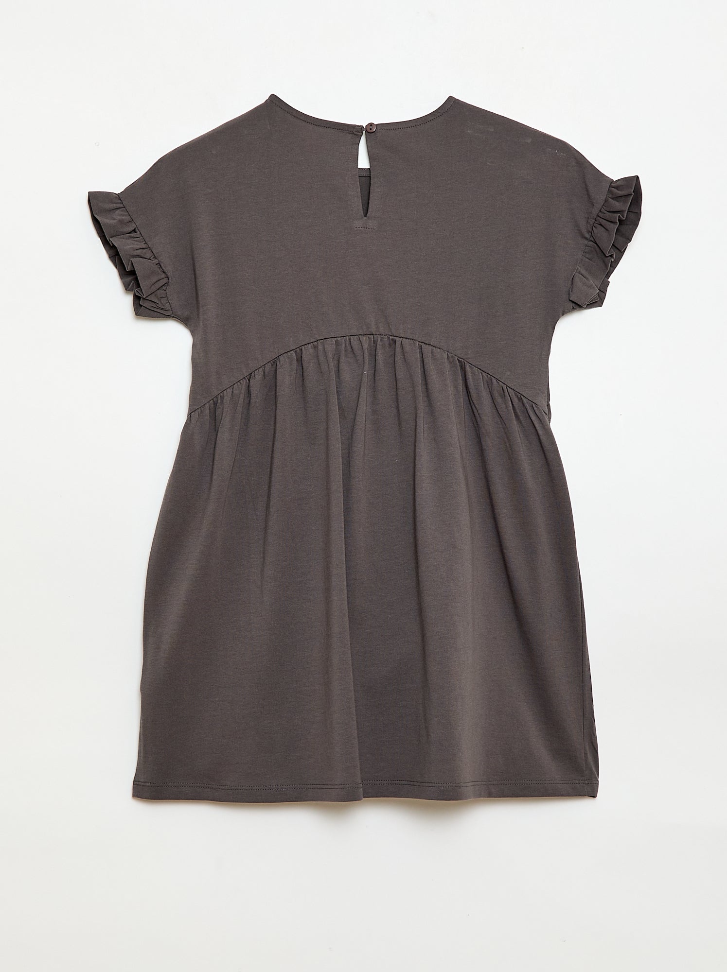 Robe à manches courtes en coton - Gris