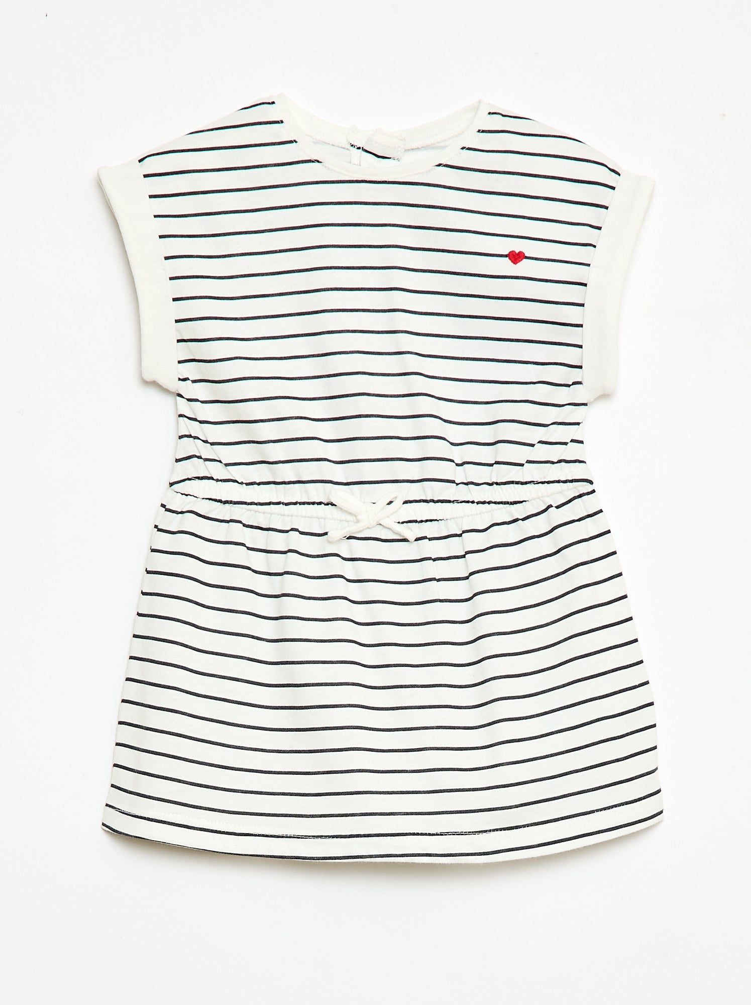 Robe à manches courtes en jersey de coton - Blanc (FDJ13_1)