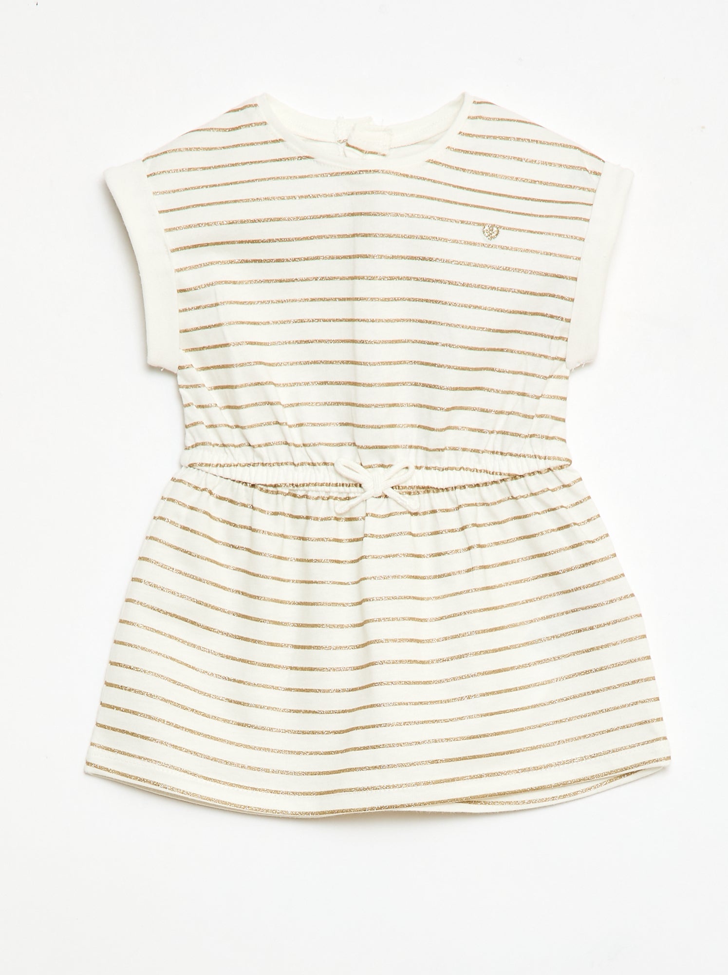 Robe à manches courtes en jersey de coton - Blanc (FDJ13_3)