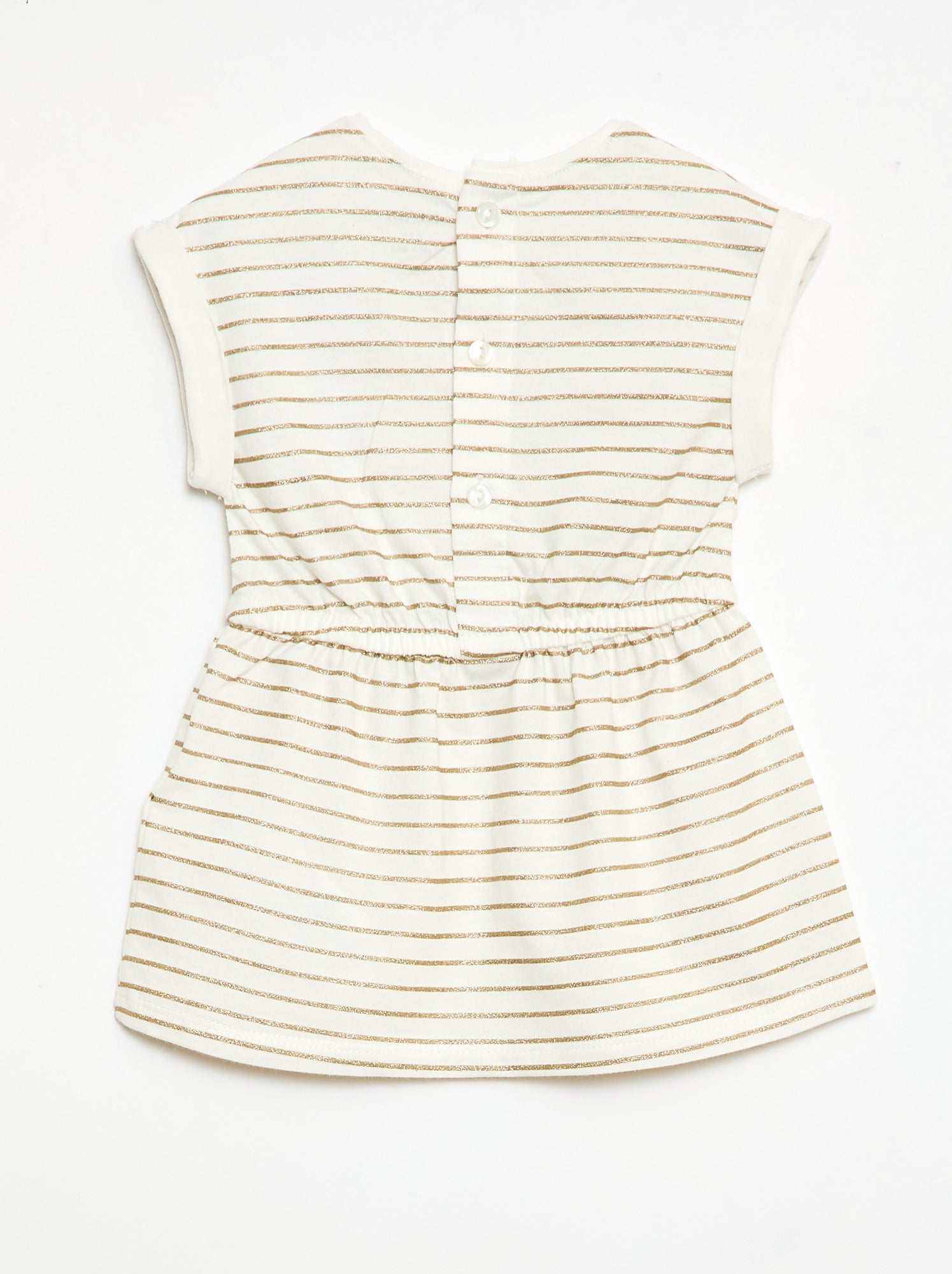 Robe à manches courtes en jersey de coton - Blanc (FDJ13_3)