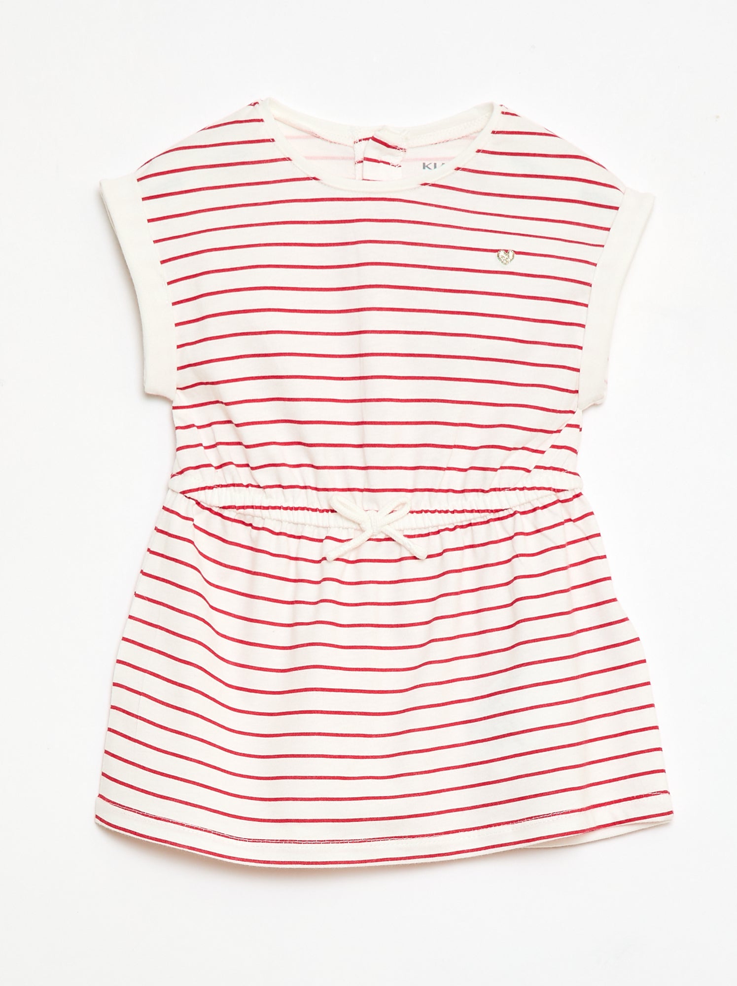Robe à manches courtes en jersey de coton - Blanc (FDJ13_9)