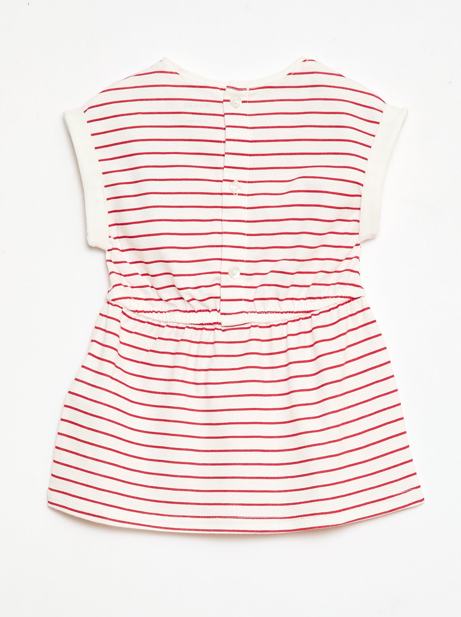 Robe à manches courtes en jersey de coton - Blanc (FDJ13_9)