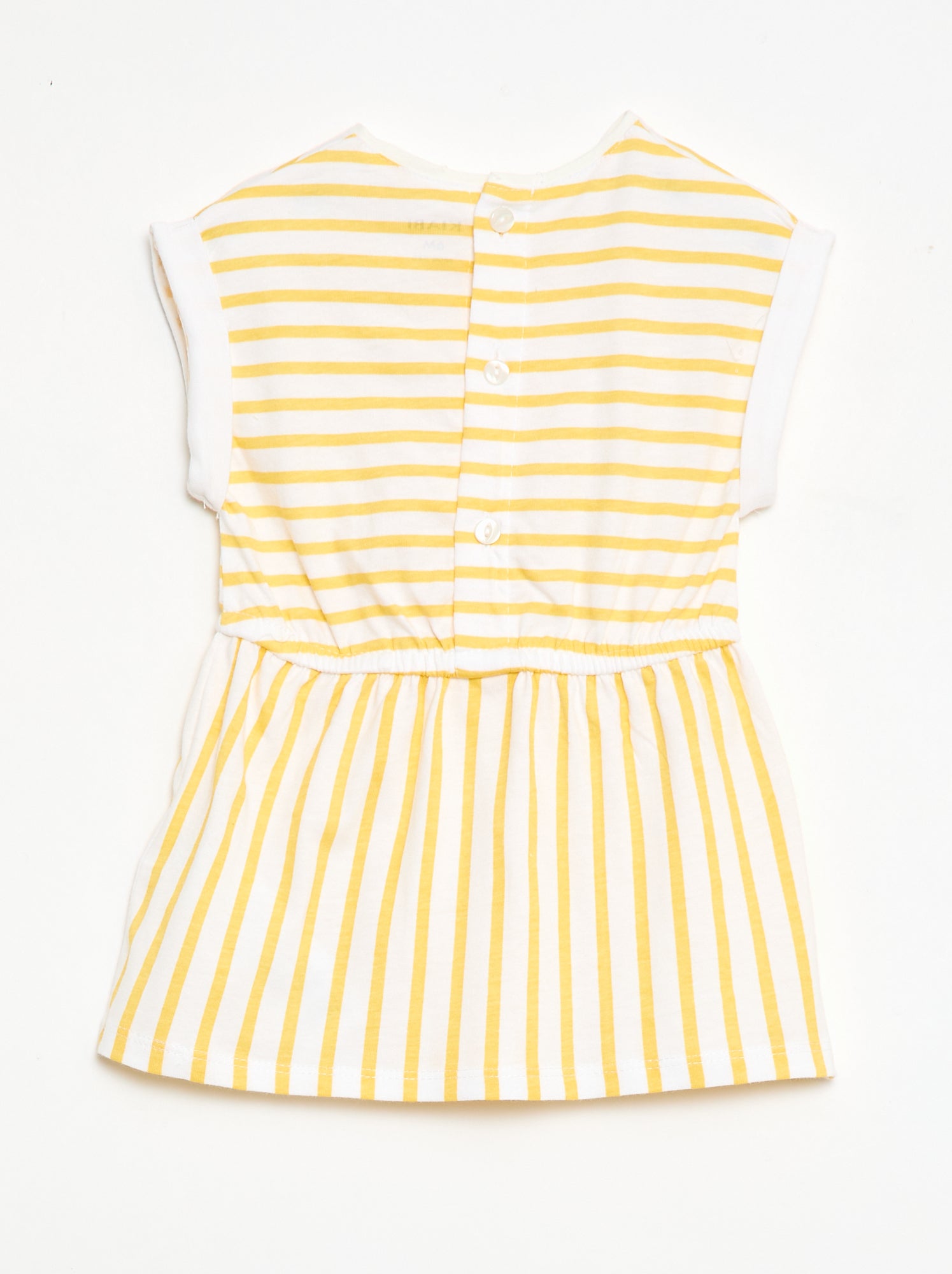 Robe à manches courtes en jersey de coton - Jaune