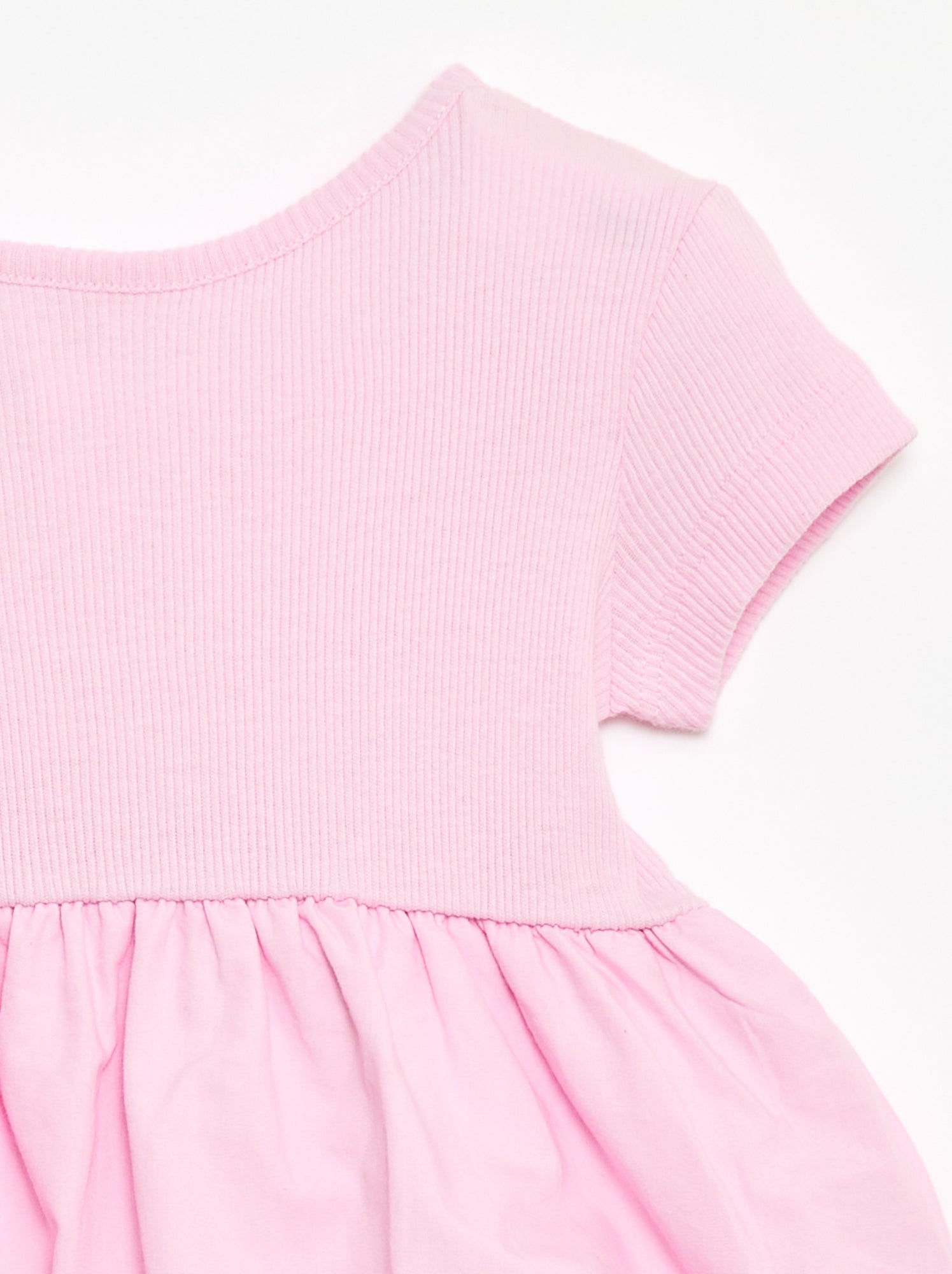Robe à manches courtes forme boule - Rose (FEI07_2)