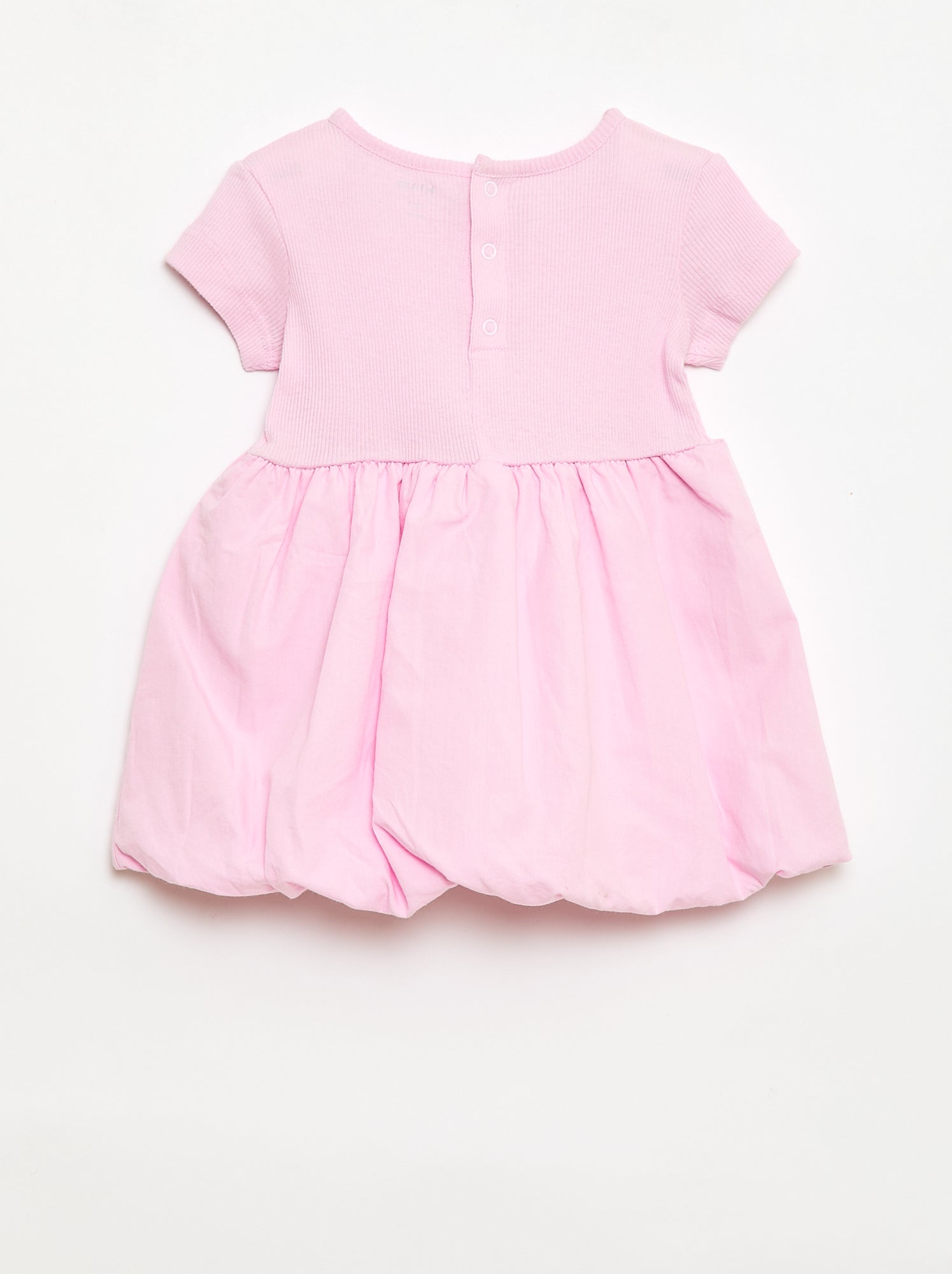 Robe à manches courtes forme boule - Rose (FEI07_2)