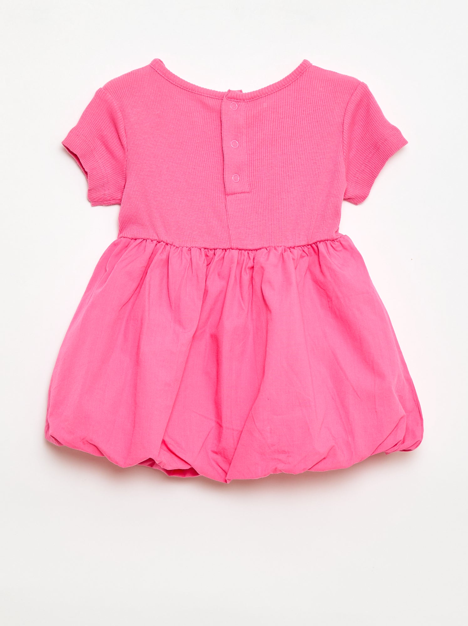Robe à manches courtes forme boule - Rose (FEI07_4)