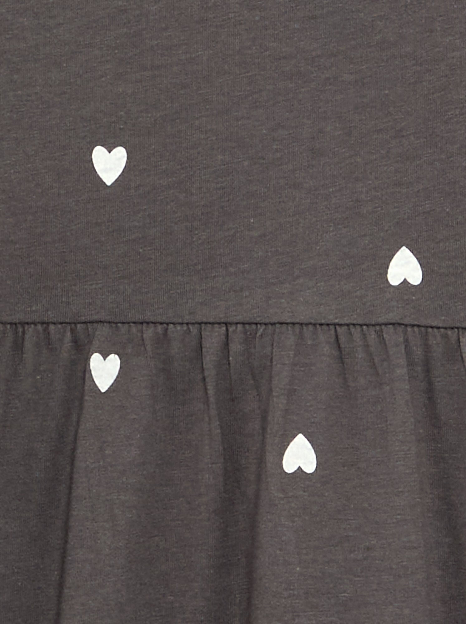 Robe à manches longues en jersey de coton - Noir