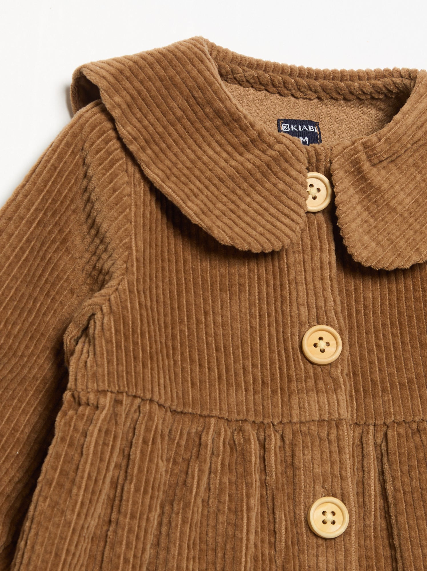 Robe à manches longues en velours - Beige