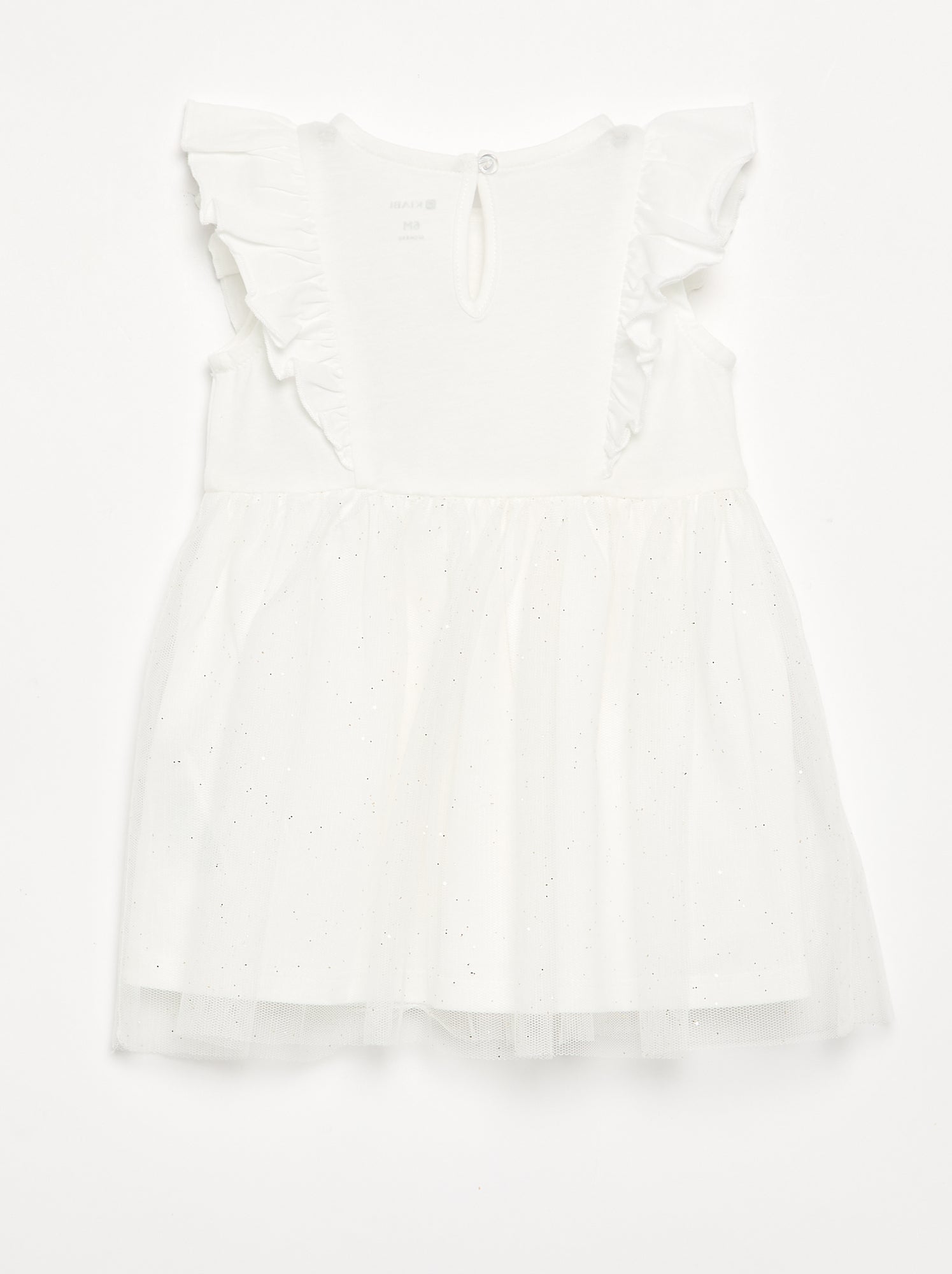 Robe avec base en tulle pailletée - Blanc