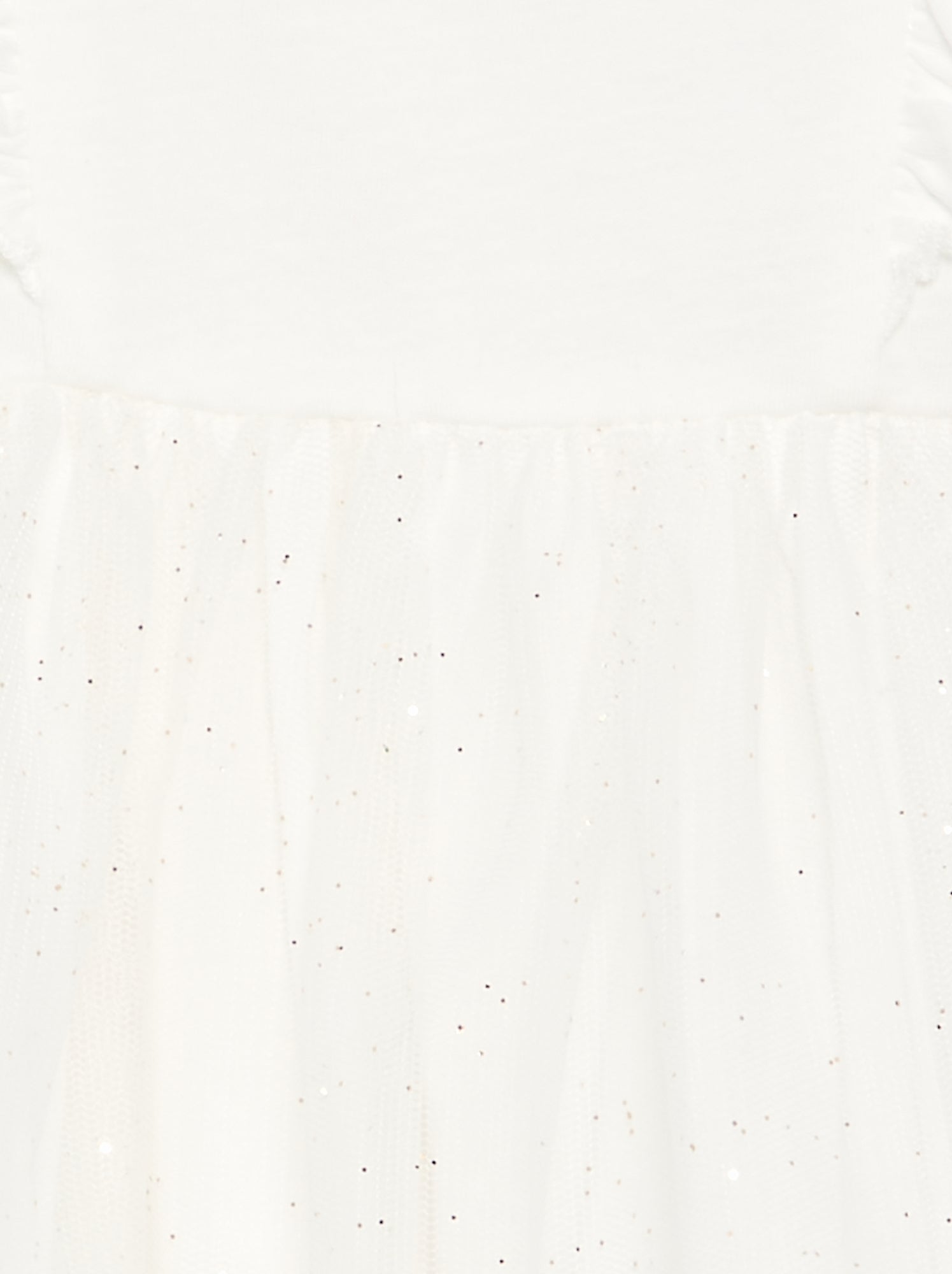 Robe avec base en tulle pailletée - Blanc