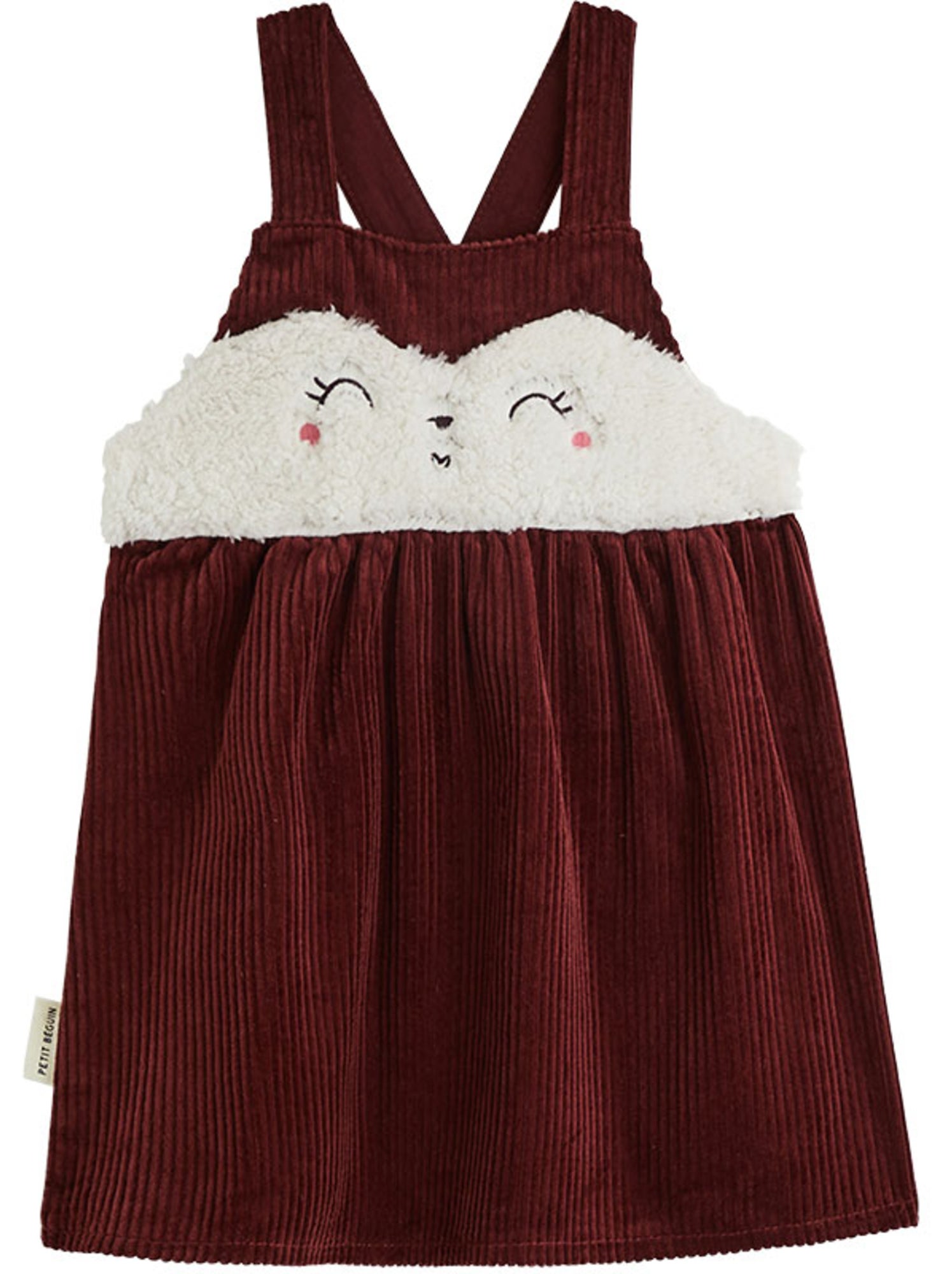 Robe bébé en velours côtelé aimée - Bordeaux