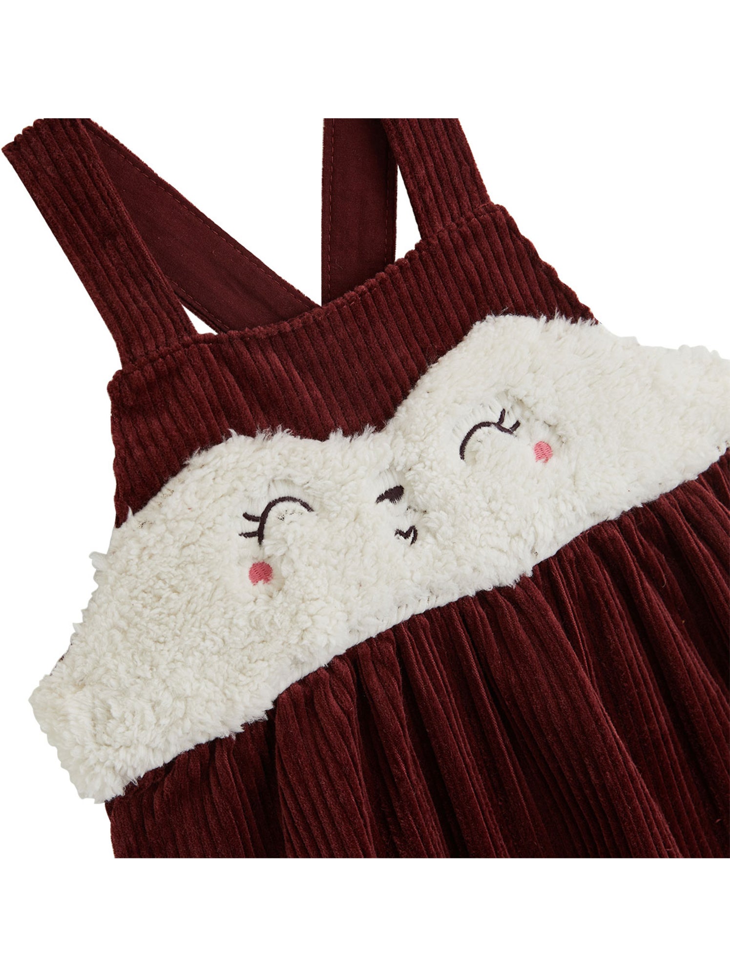 Robe bébé en velours côtelé aimée - Bordeaux