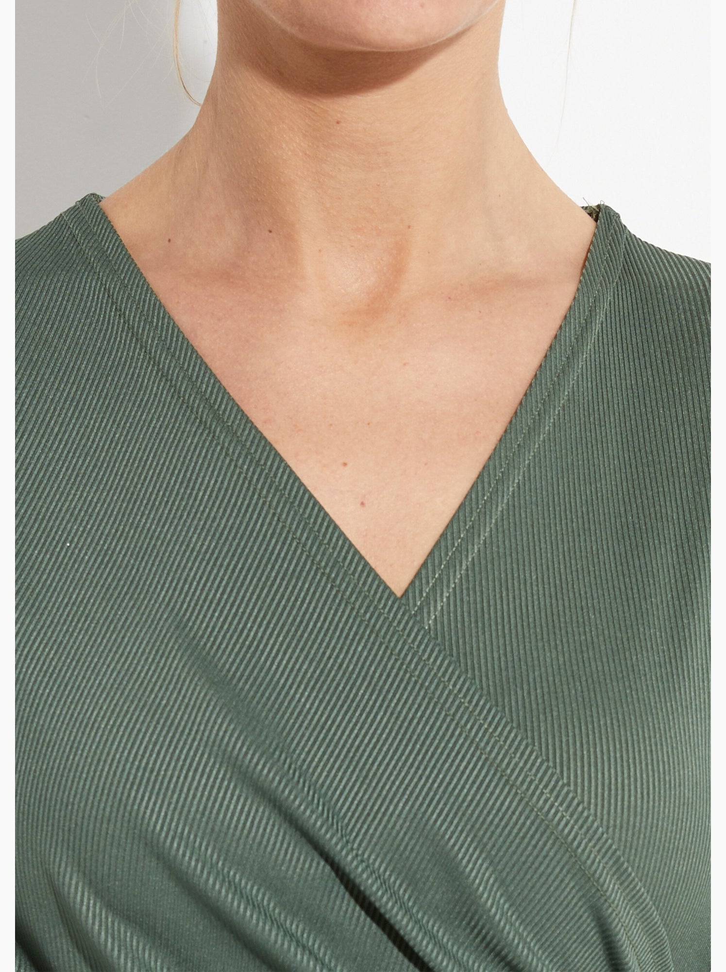 Robe cache coeur jersey cotelé essentiel - afibel - Kaki