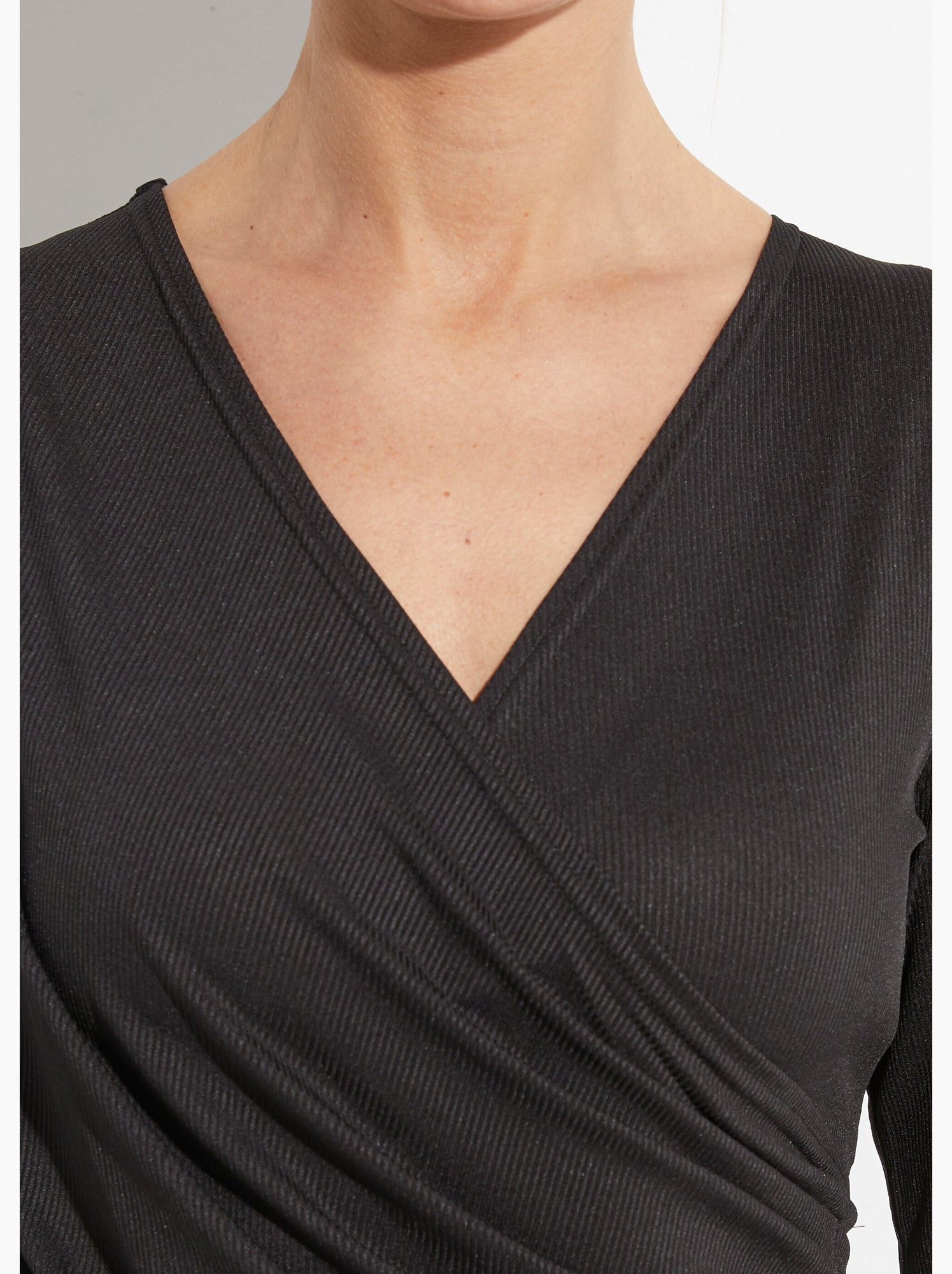 Robe cache coeur jersey cotelé essentiel - afibel - Noir