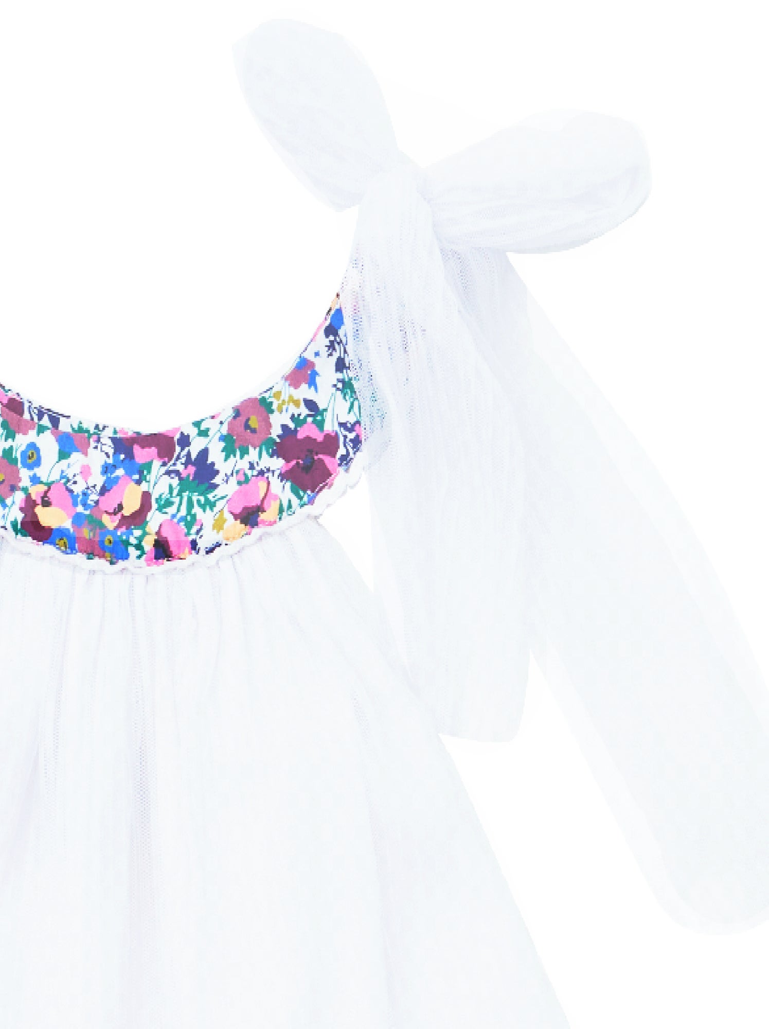 Robe Cérémonie   à Col Fleuri   ALIZEE - La Faute à Voltaire - Blanc Violet