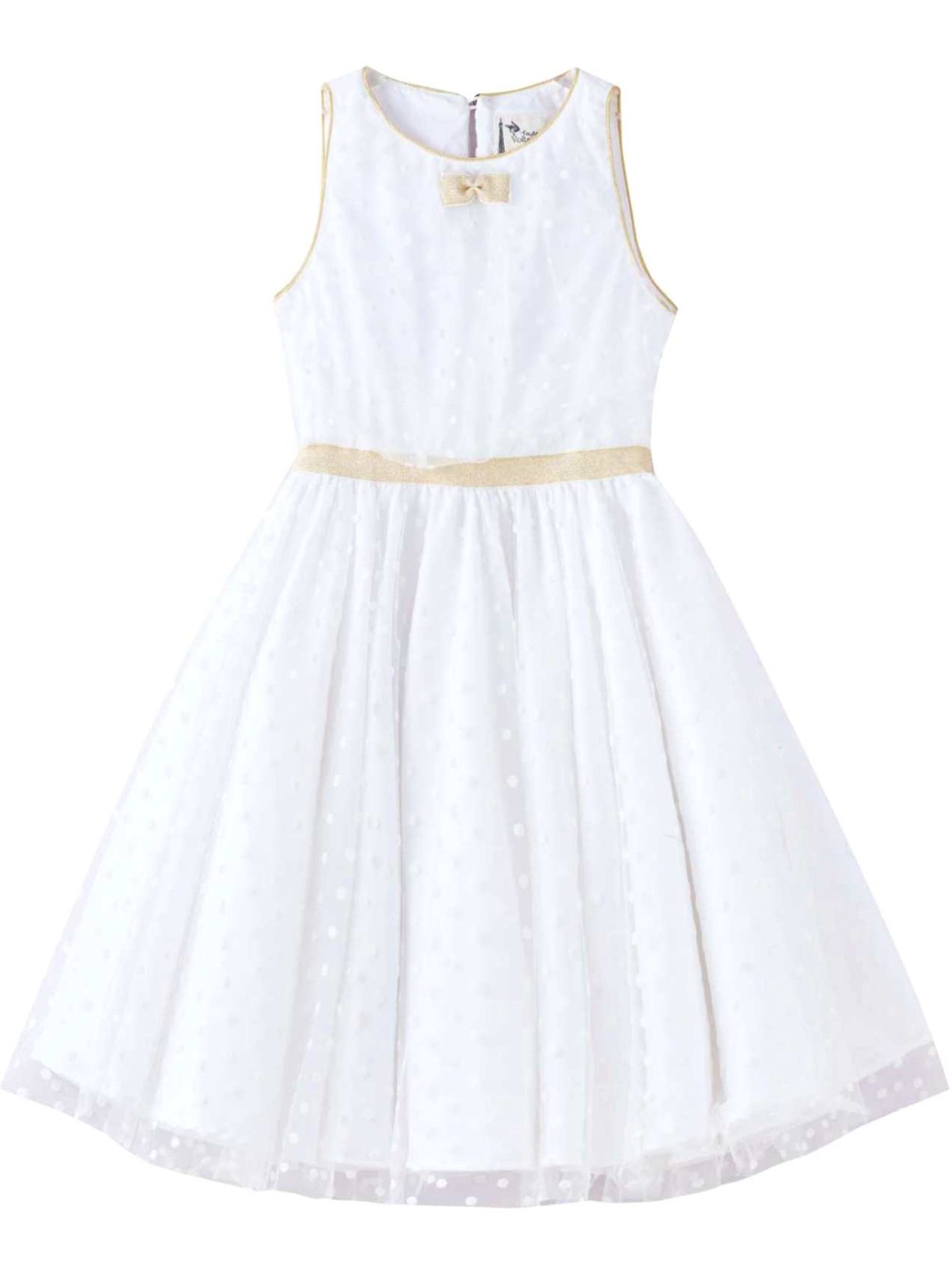 Robe Cérémonie   et  en Tulle  HEPBURN - La Faute à Voltaire - Blanc Doré Blanc