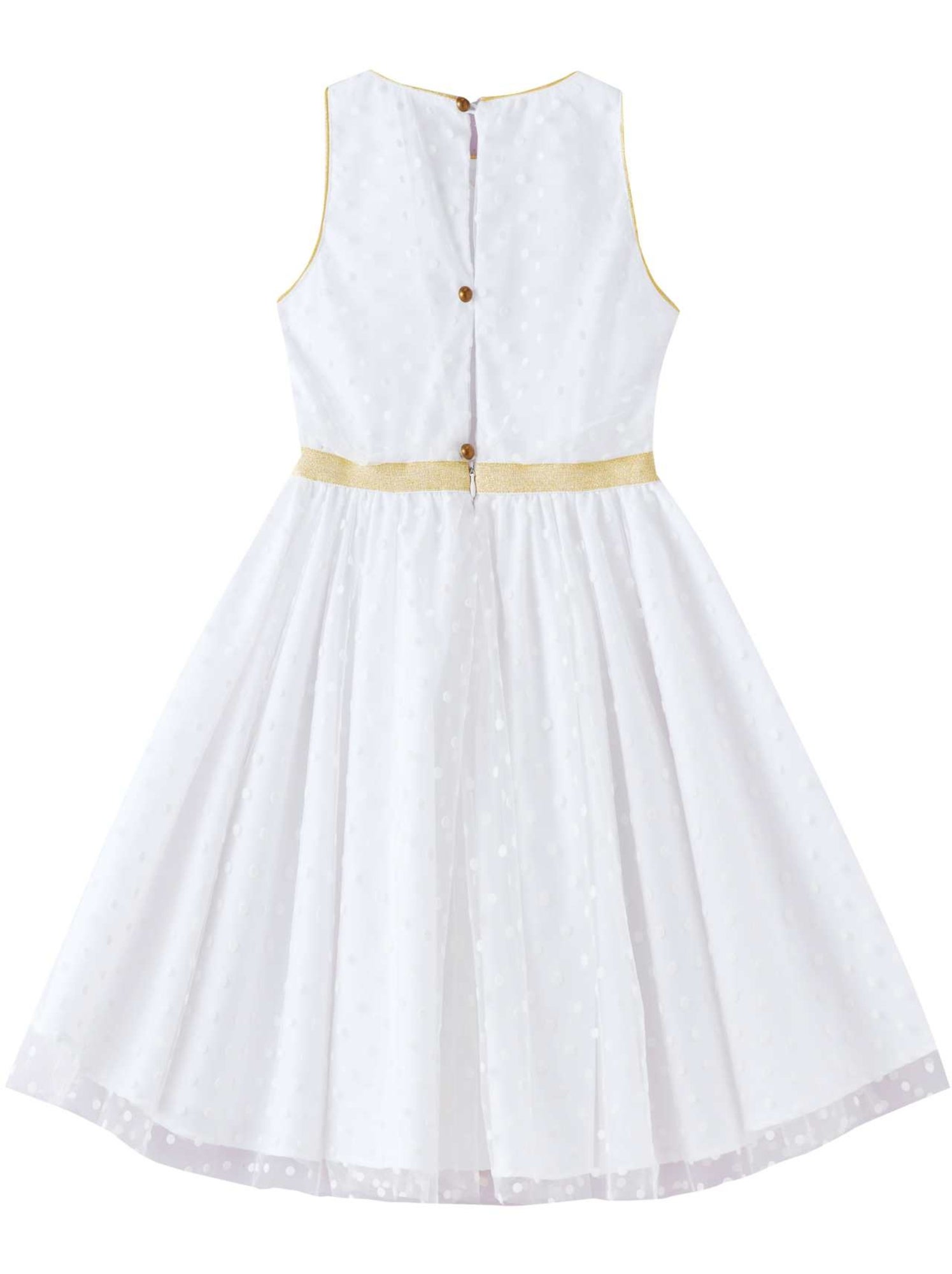 Robe Cérémonie   et  en Tulle  HEPBURN - La Faute à Voltaire - Blanc Doré Blanc