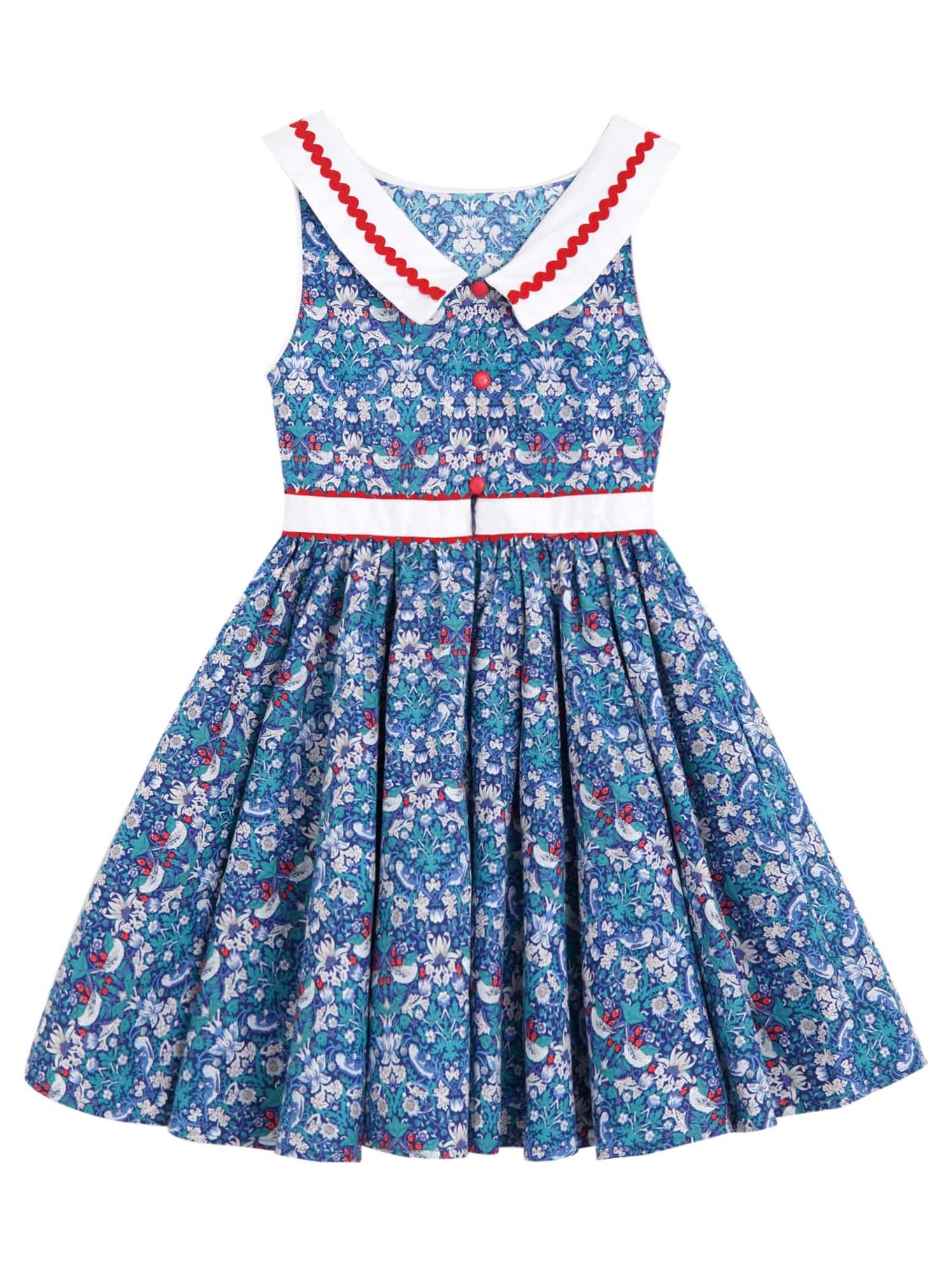 Robe Cérémonie  Fleurie  et   HEPBURN - La Faute à Voltaire - Bleu