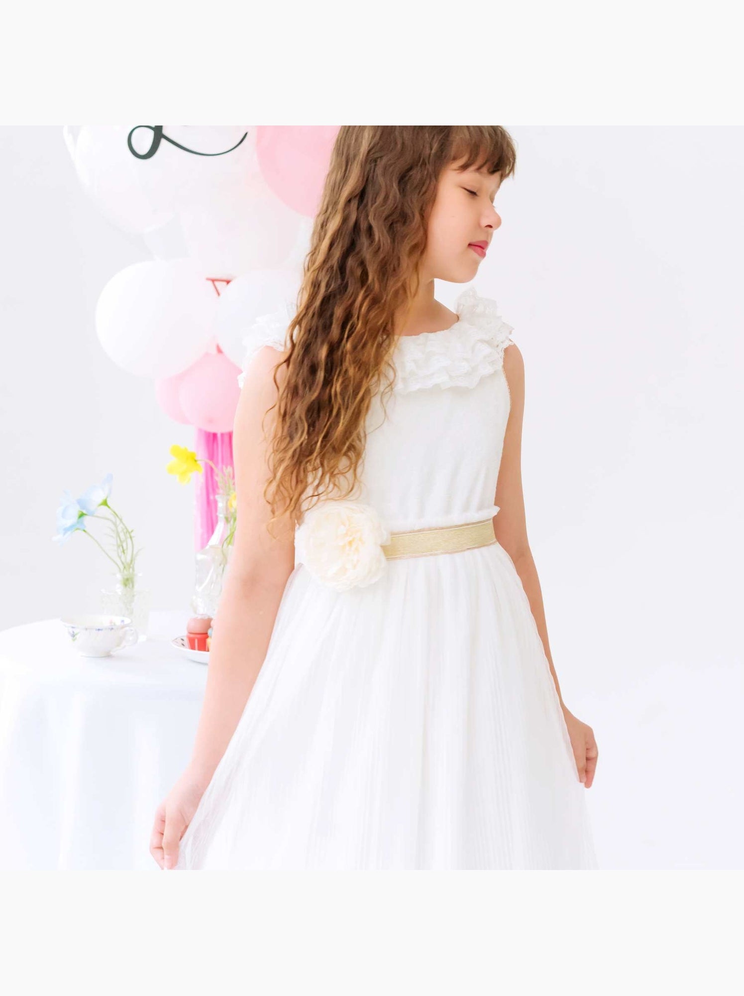 Robe Cérémonie  Longue    ÉLÉONAURE - La Faute à Voltaire - Beige/Blanc