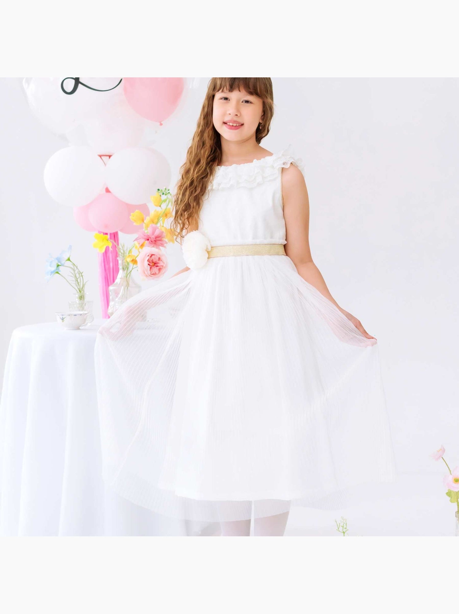 Robe Cérémonie  Longue    ÉLÉONAURE - La Faute à Voltaire - Beige/Blanc