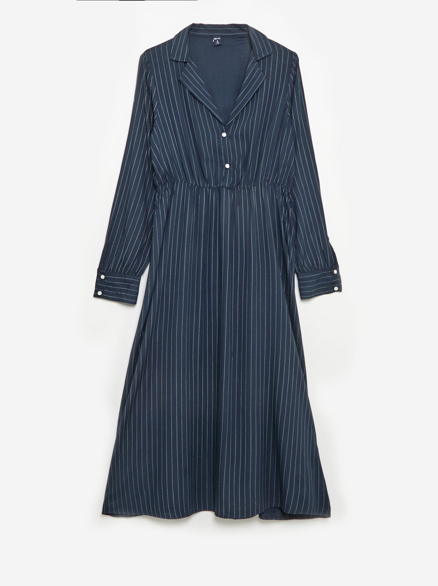 Robe chemise longue facile à enfiler - Bleu
