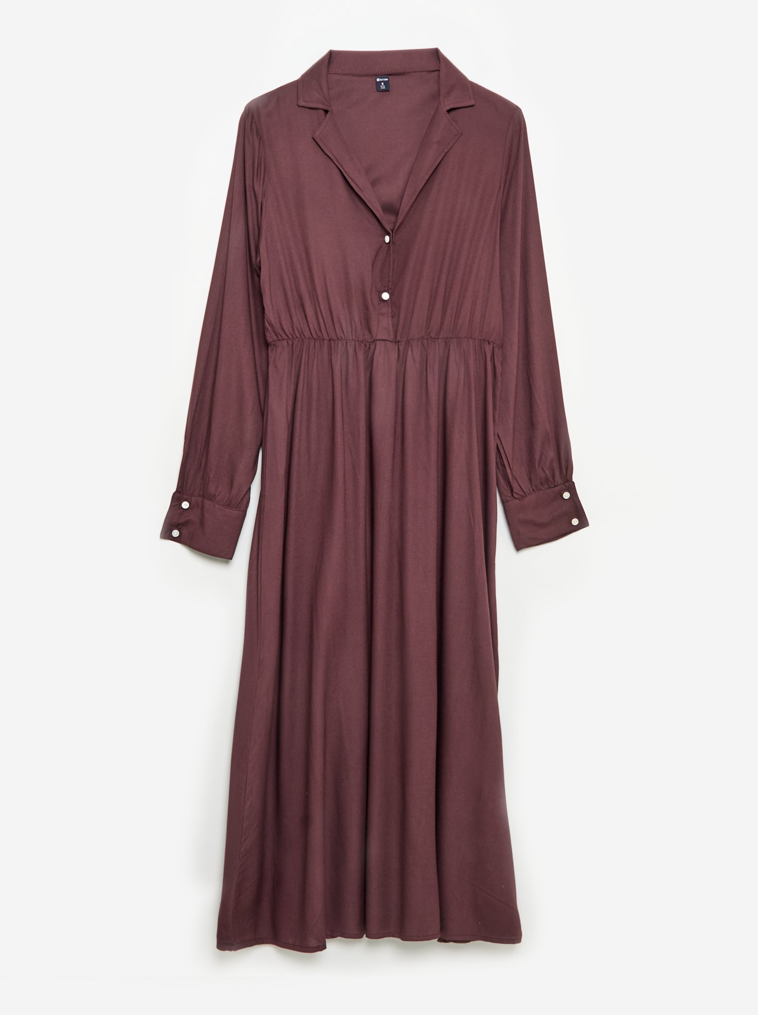 Robe chemise longue facile à enfiler - Violet