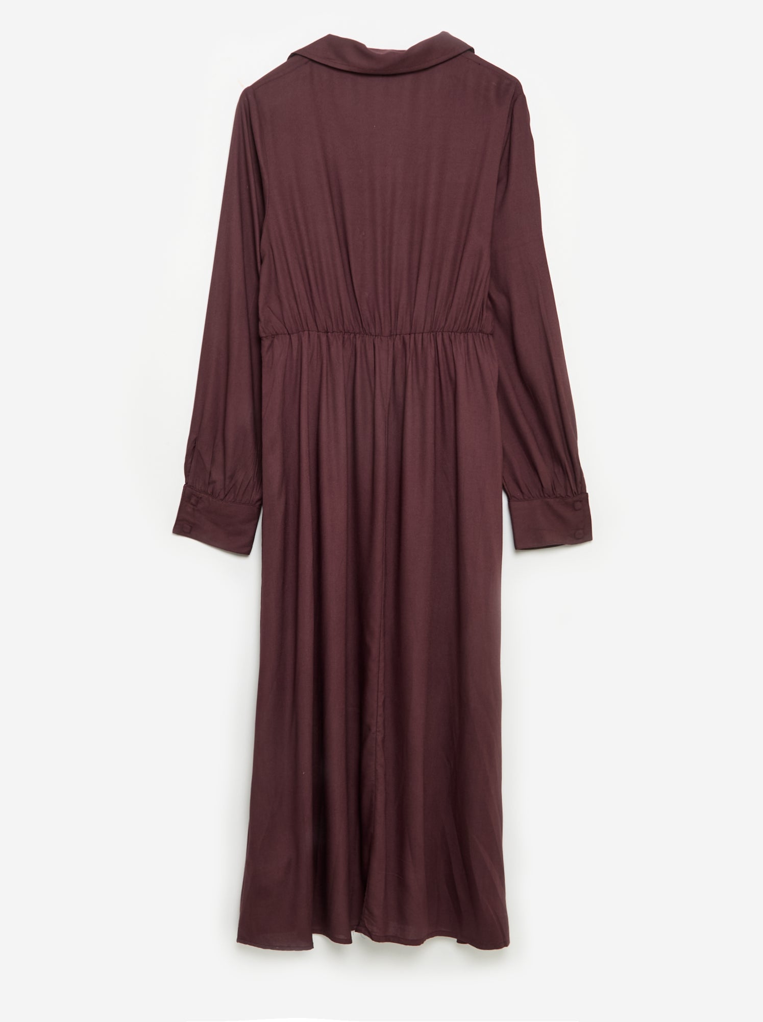 Robe chemise longue facile à enfiler - Violet