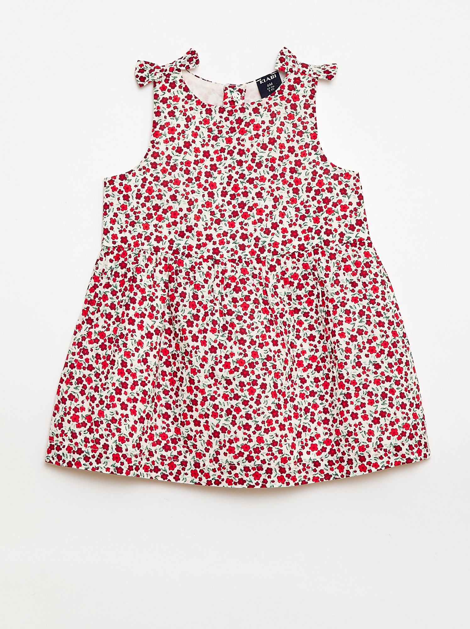 Robe coupe évasée sans manches - Rouge