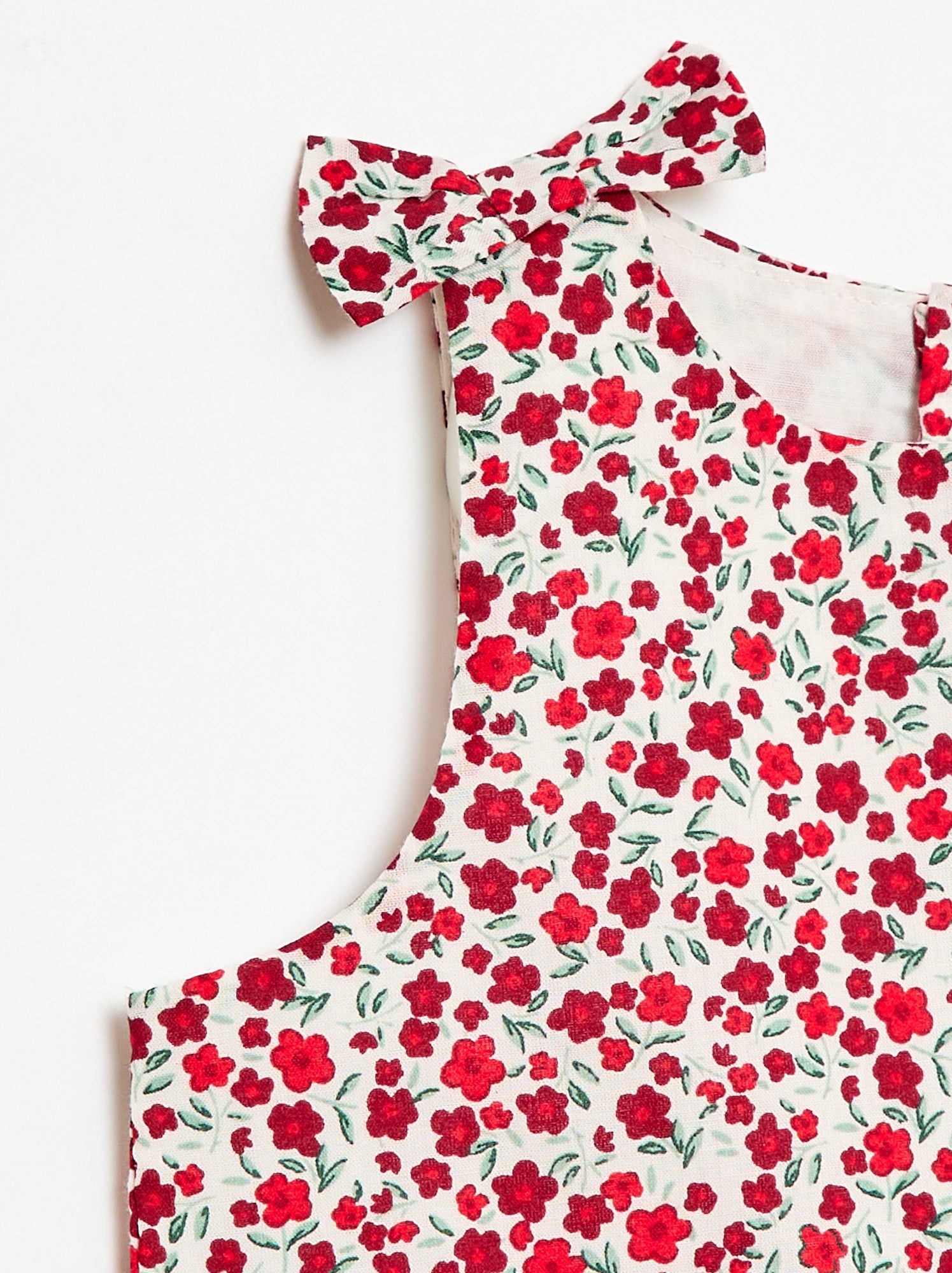 Robe coupe évasée sans manches - Rouge