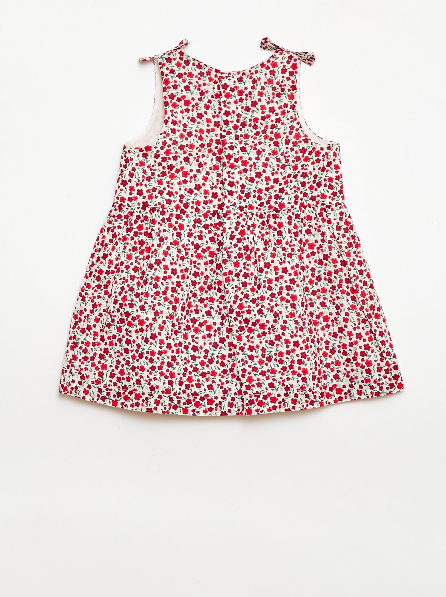 Robe coupe évasée sans manches - Rouge
