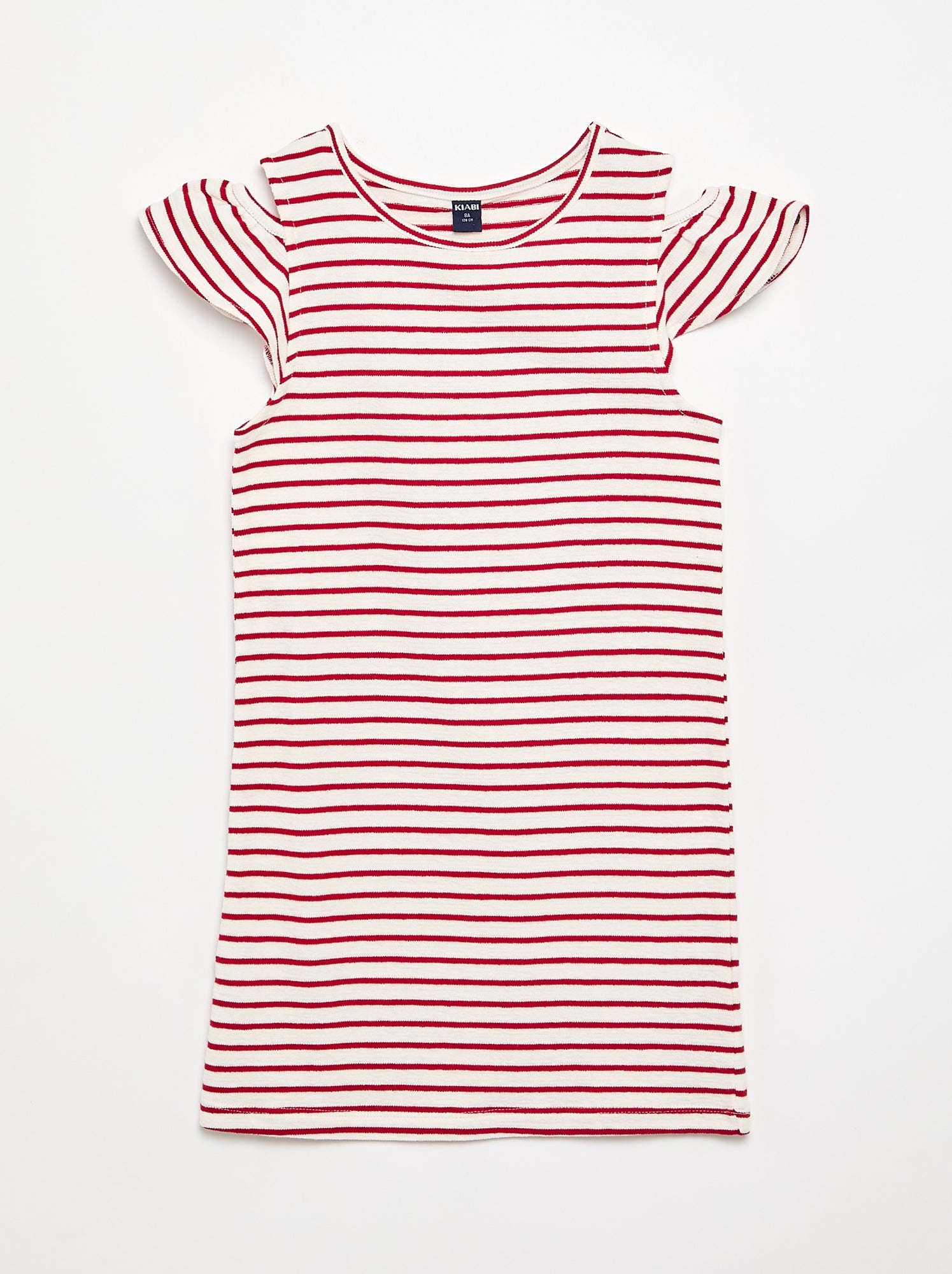 Robe coupe mi-cuisse avec ouvertures aux épaules - Rouge (GDN46_2)