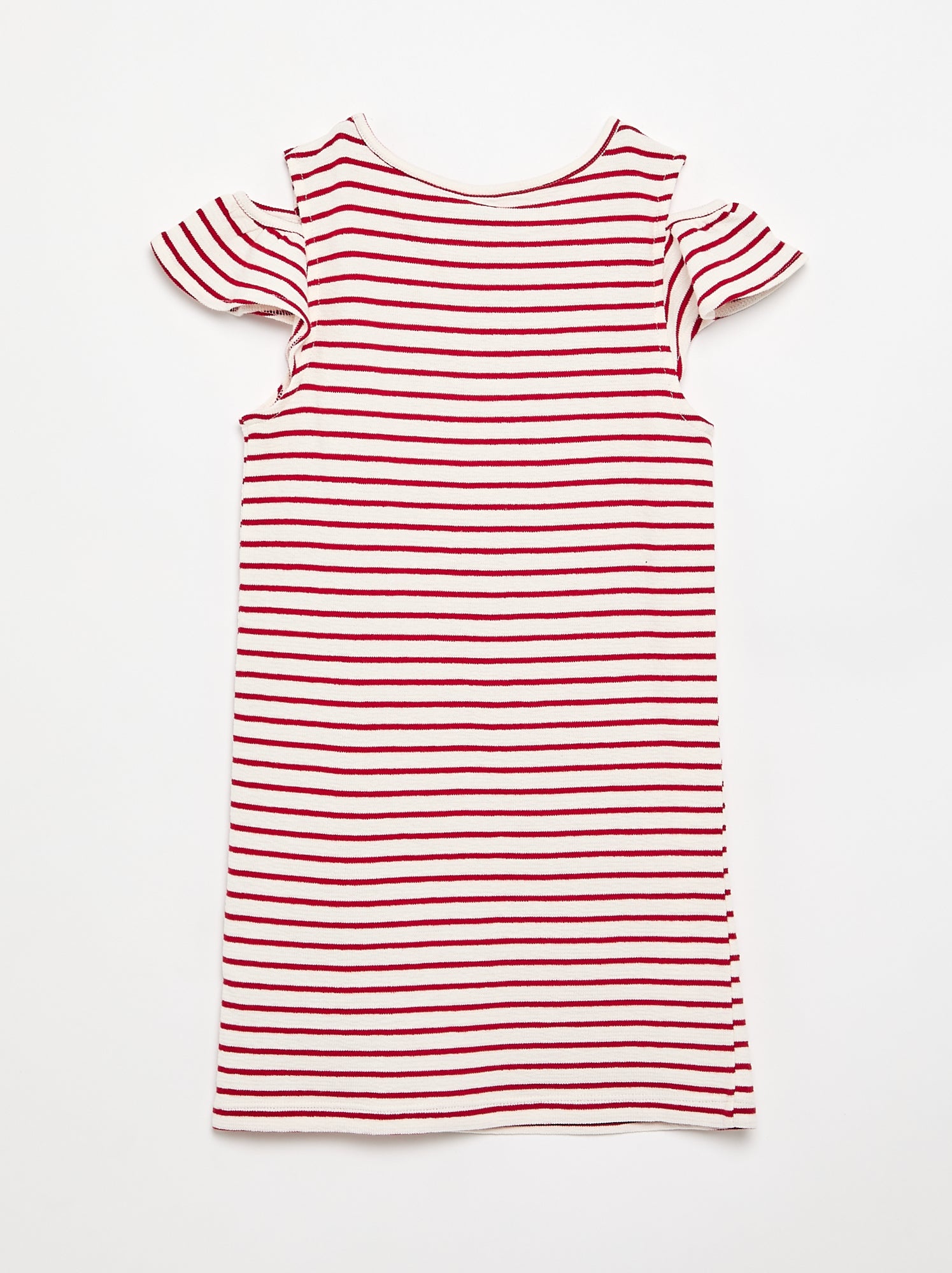 Robe coupe mi-cuisse avec ouvertures aux épaules - Rouge (GDN46_2)