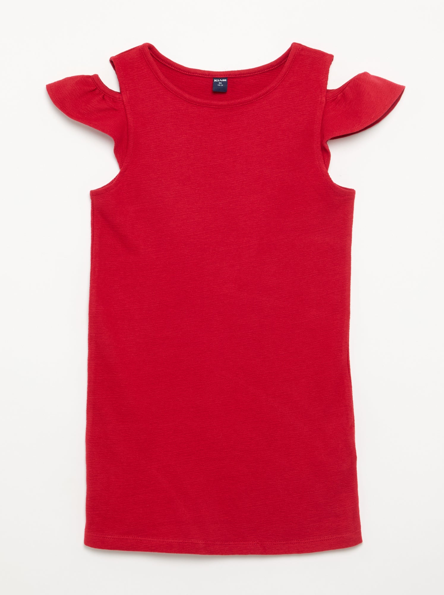 Robe coupe mi-cuisse avec ouvertures aux épaules - Rouge (GDN46_4)