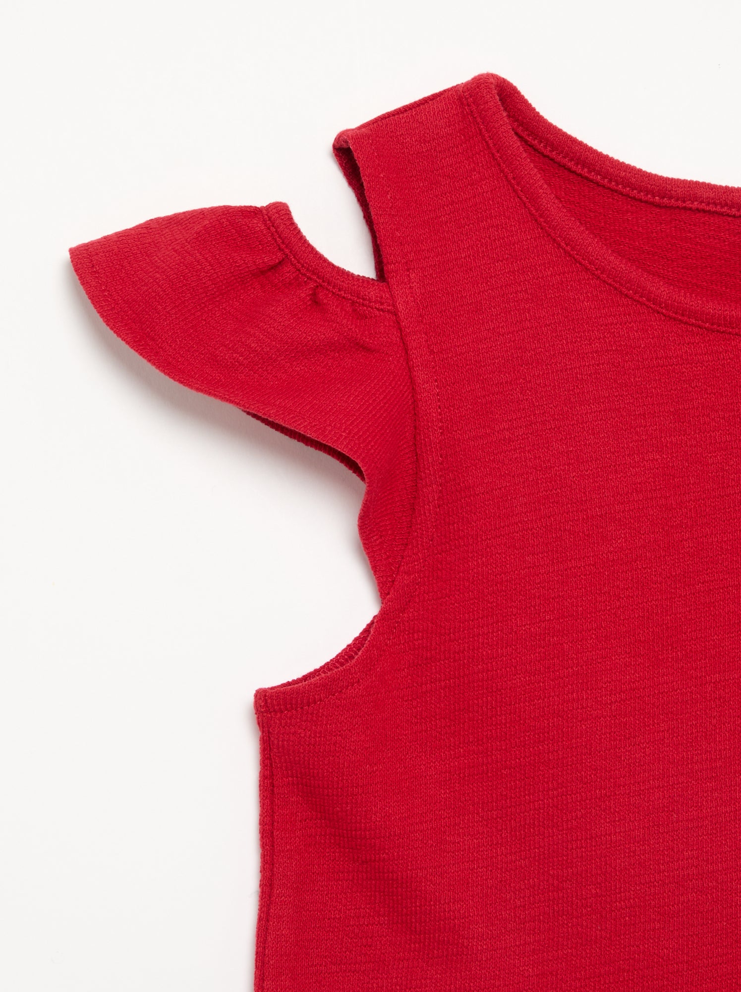 Robe coupe mi-cuisse avec ouvertures aux épaules - Rouge (GDN46_4)