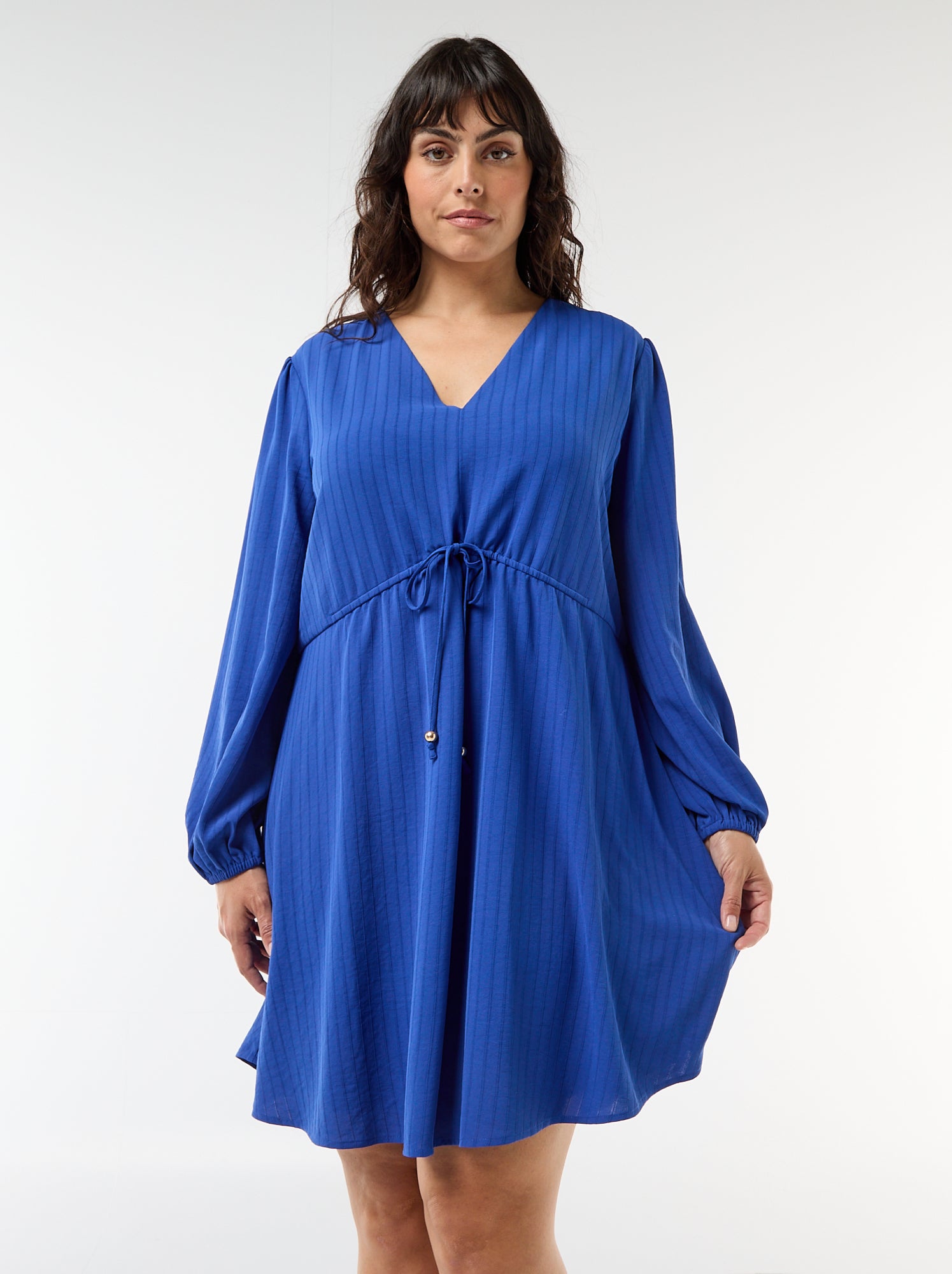 Robe de cérémonie à manches longues - Bleu