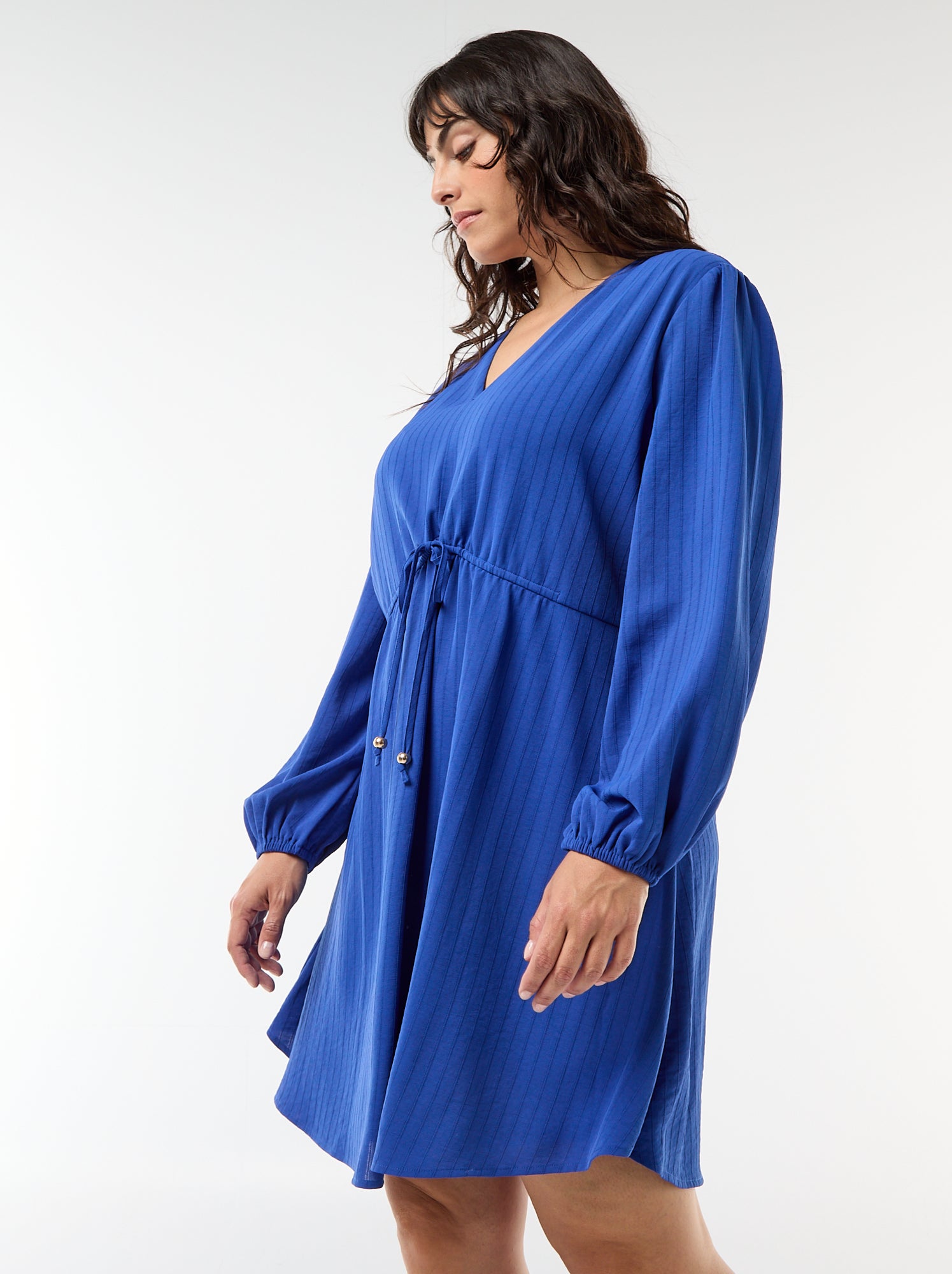 Robe de cérémonie à manches longues - Bleu