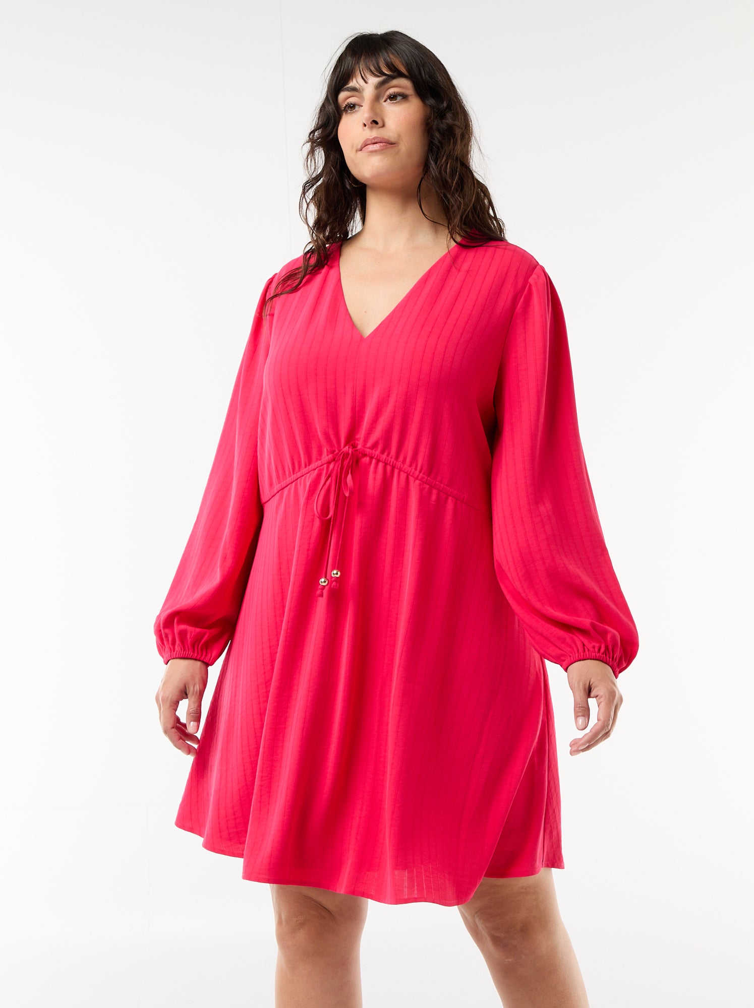 Robe de cérémonie à manches longues - Rose