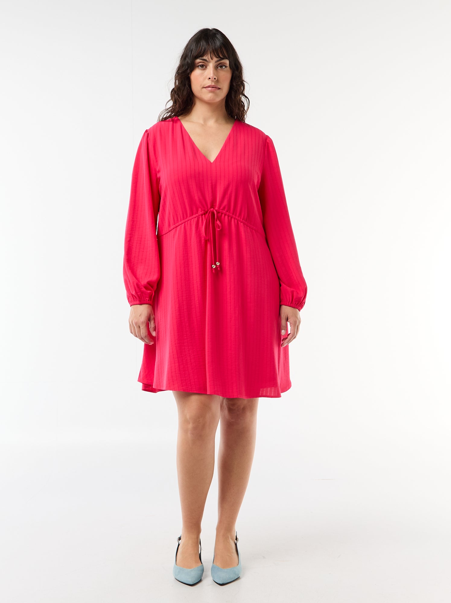 Robe de cérémonie à manches longues - Rose