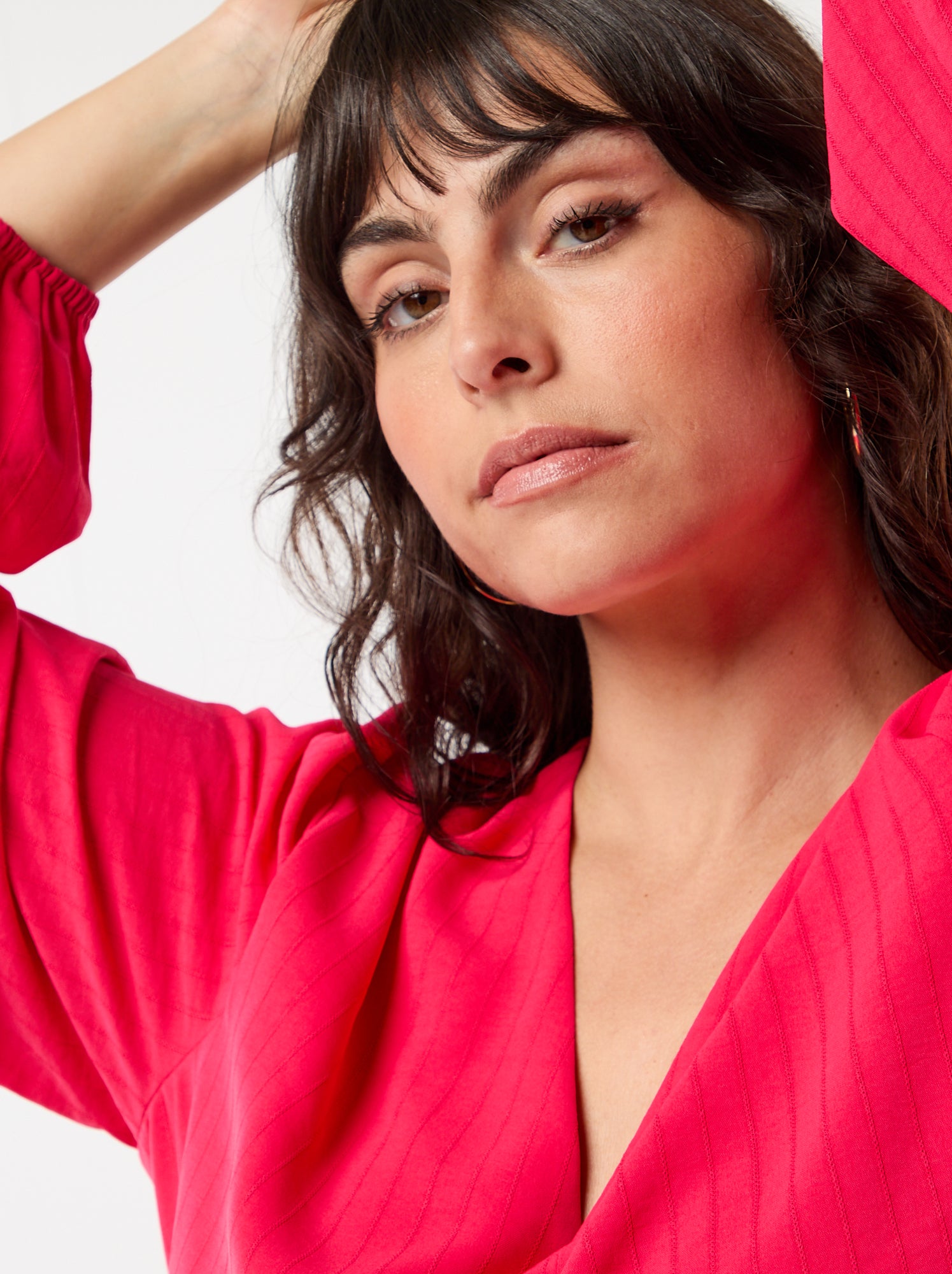 Robe de cérémonie à manches longues - Rose