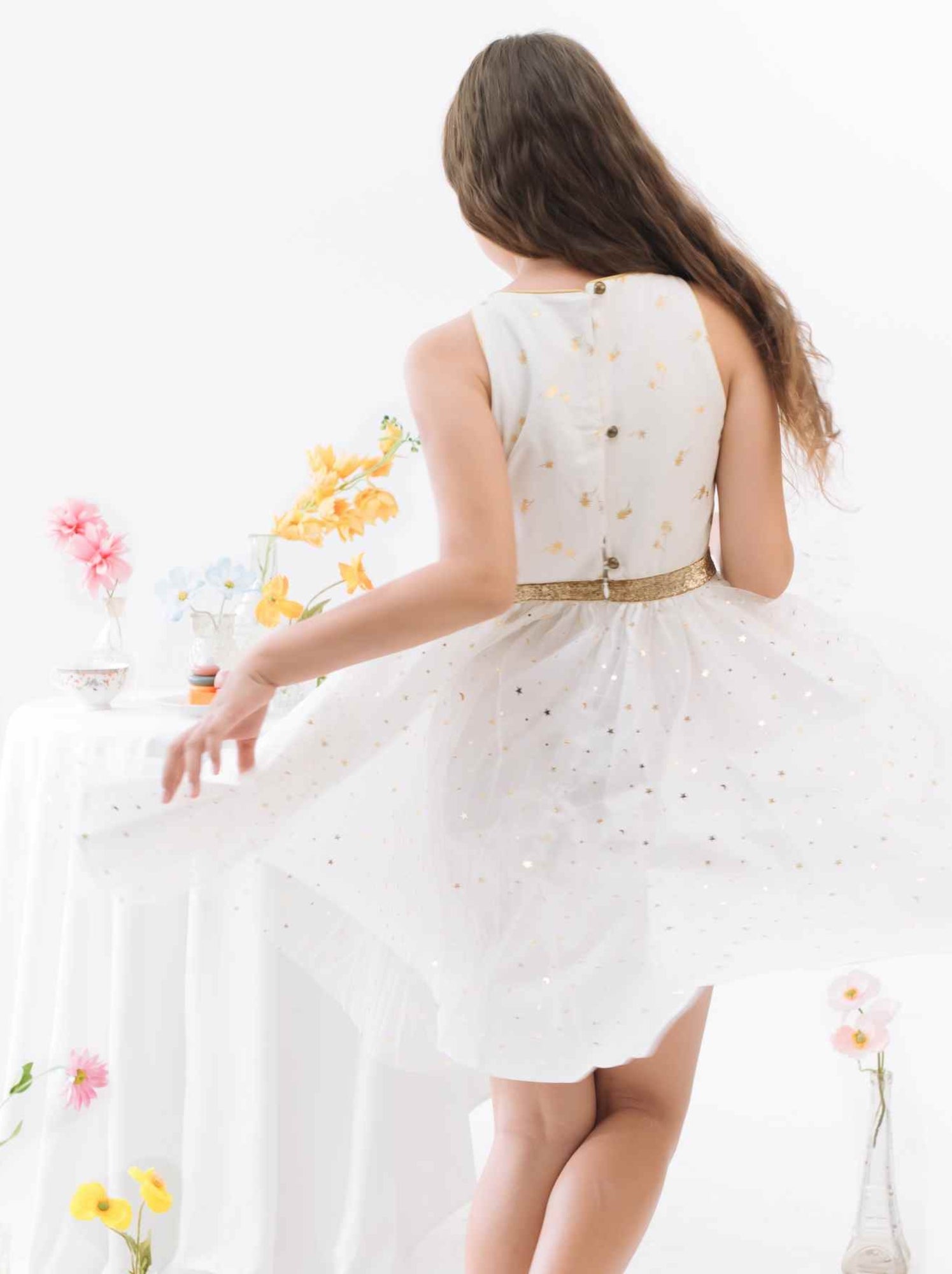 Robe Demoiselle d'Honneur   et    HEPBURN - La Faute à Voltaire - Blanc Doré Blanc