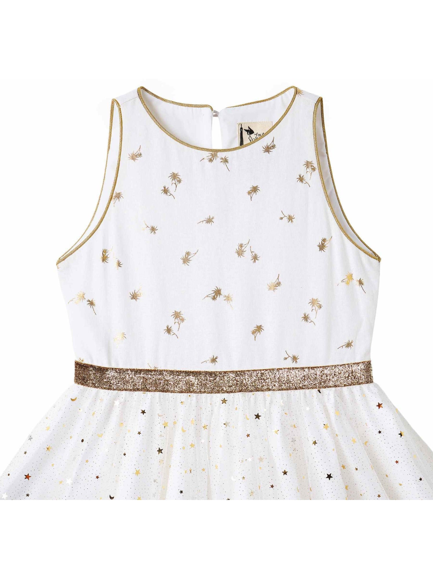 Robe Demoiselle d'Honneur   et    HEPBURN - La Faute à Voltaire - Blanc Doré Blanc