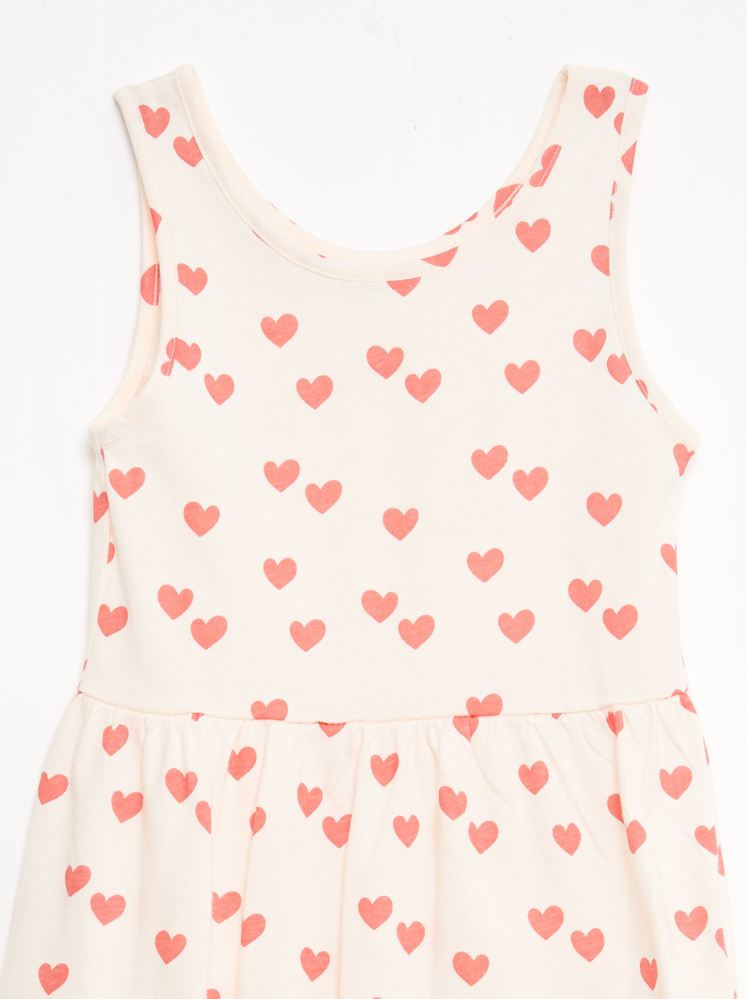 Robe en maille légère fine bretelles all-over en coton - Rouge (EZA10_10)
