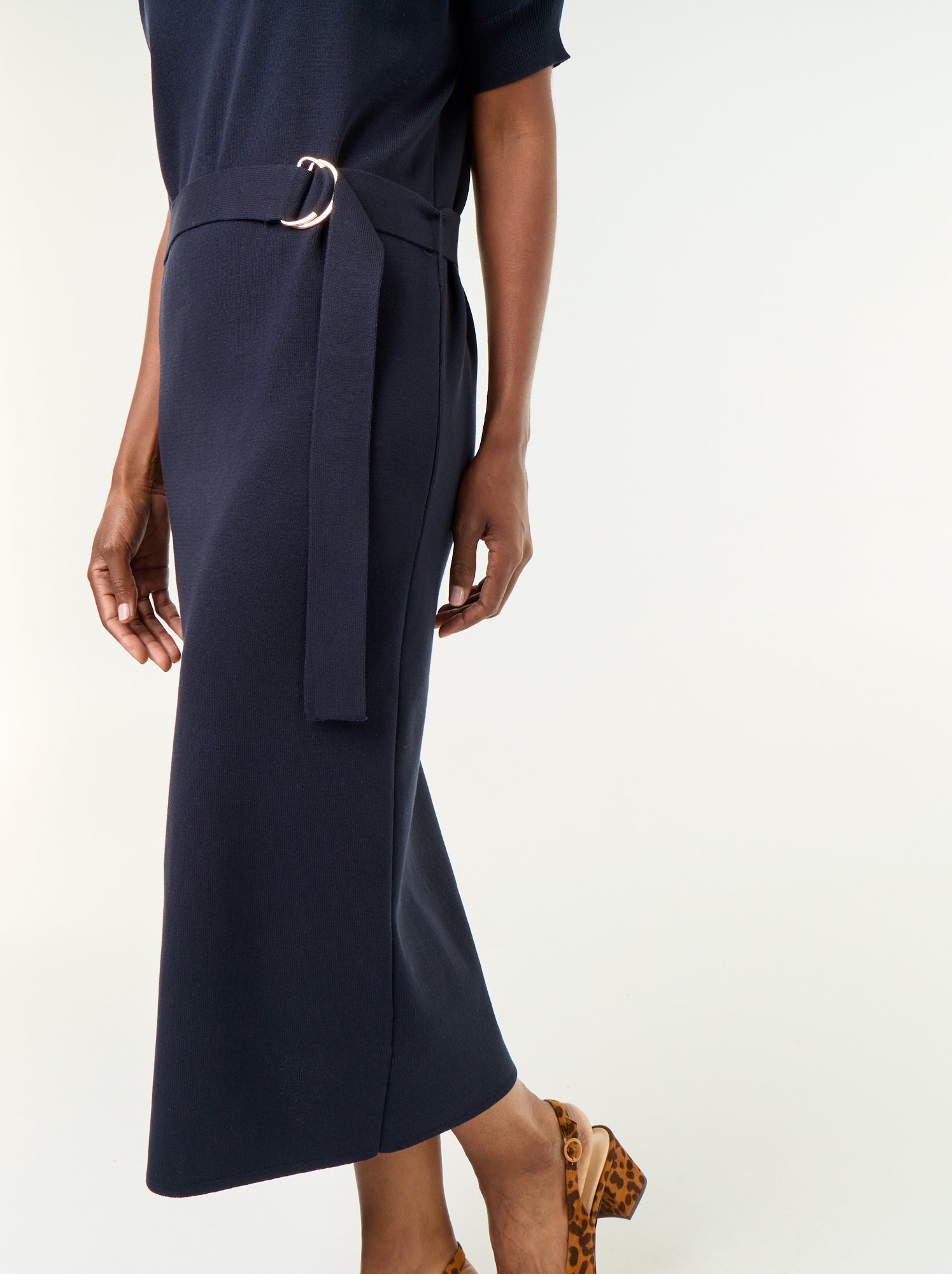 Robe en maille lourde - Bleu