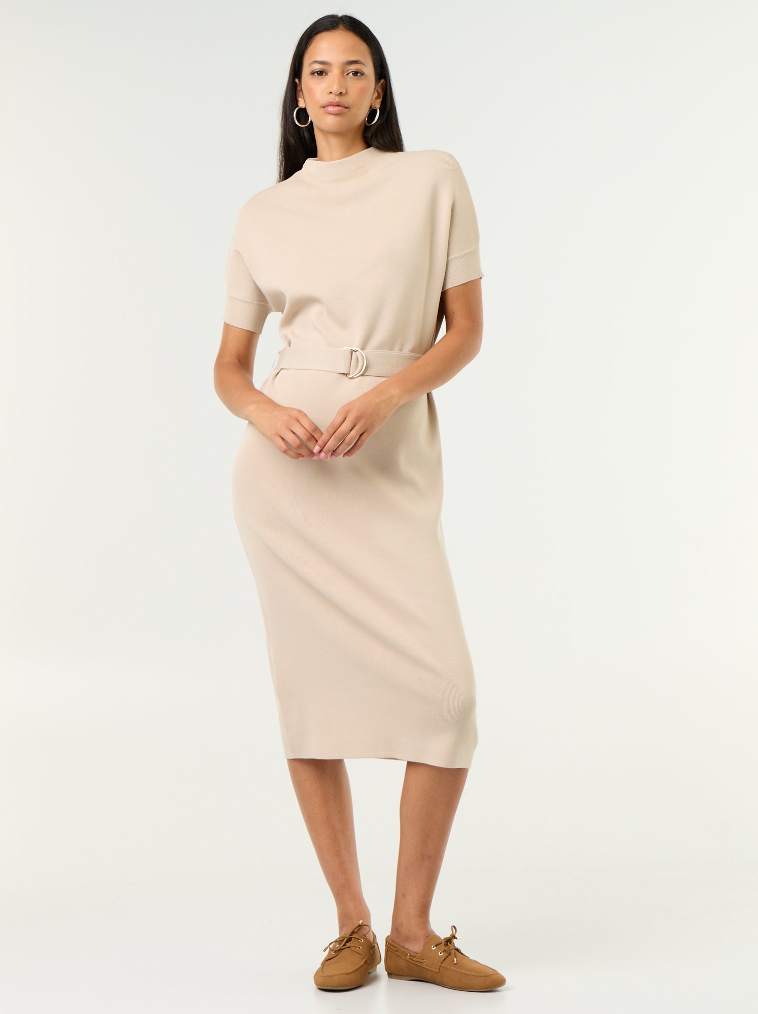 Robe en maille lourde - Gris